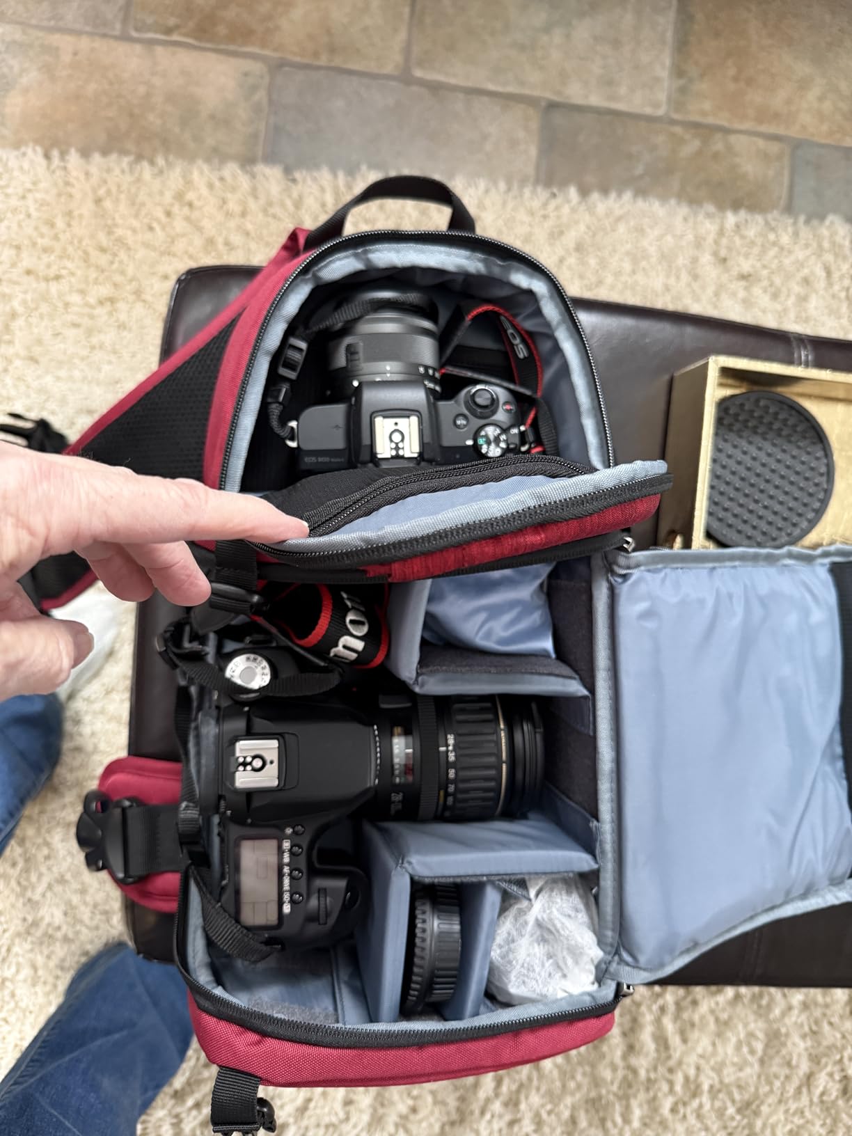 MOSISO Camera Sling Bag, DSLR/SLR/Mirrorless Camera Case Shockproof Photography Camera Backpack with Tripod Holder & Removable Modular Inserts Compatible with Canon/Nikon/Sony/Fuji, Black Customer Review MOSISO Camera Sling Bag, DSLR/SLR/Mirrorless Camera Case Shockproof Photography Camera Backpack with Tripod Holder & Removable Modular Inserts Compatible with Canon/Nikon/Sony/Fuji, Black - Customer Photo 1