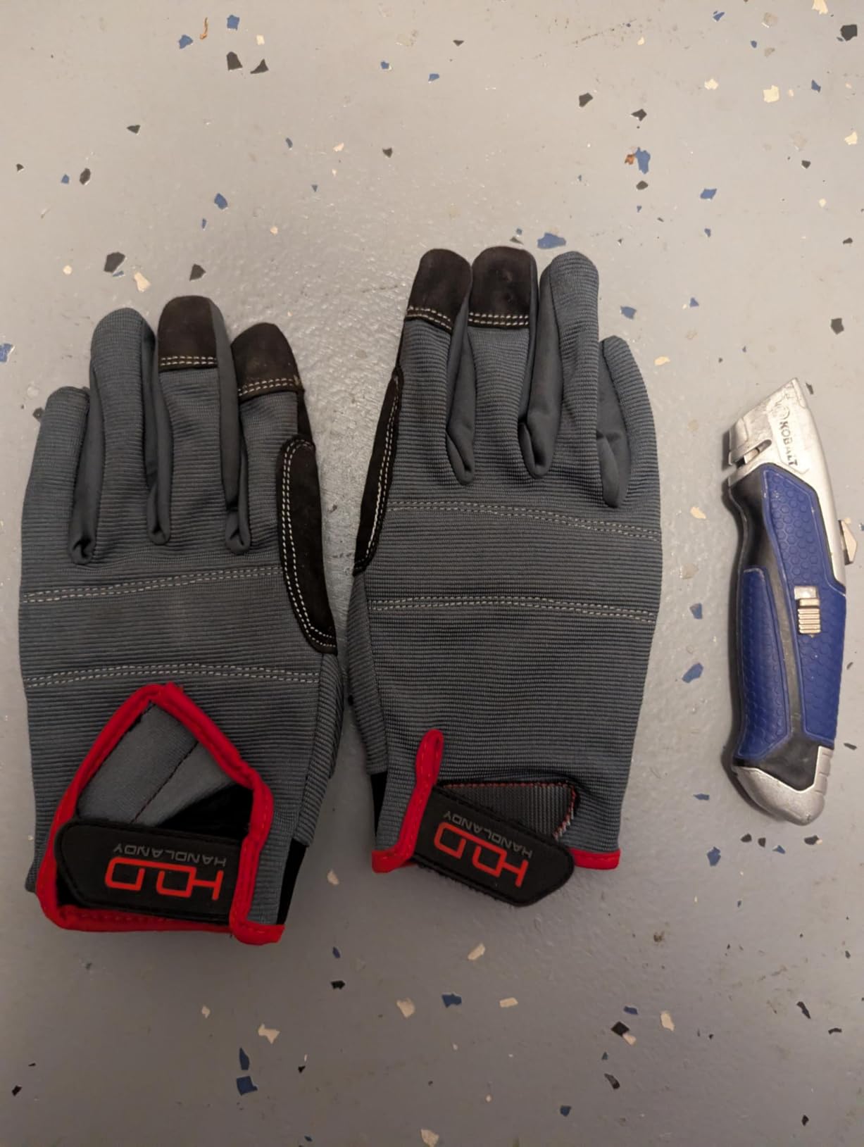 HANDLANDY Work Gloves for Men & Women, Utility Mechanic Working Gloves Touch Screen, Flexible Yard Work Gloves - Customer Photo 1