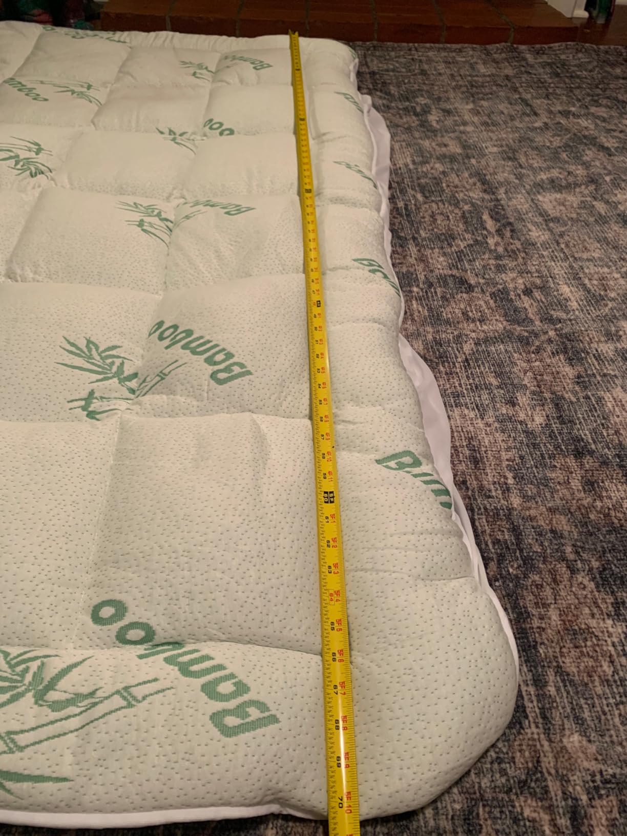 Ultra Soft Queen Size Mattress Topper - Viscose Made from Bamboo Pillow Top Mattress Pad for Back Pain Relief - Naturally Cooling for Hot Sleepers, Green Customer Review Ultra Soft Queen Size Mattress Topper - Viscose Made from Bamboo Pillow Top Mattress Pad for Back Pain Relief - Naturally Cooling for Hot Sleepers, Green - Customer Photo 4