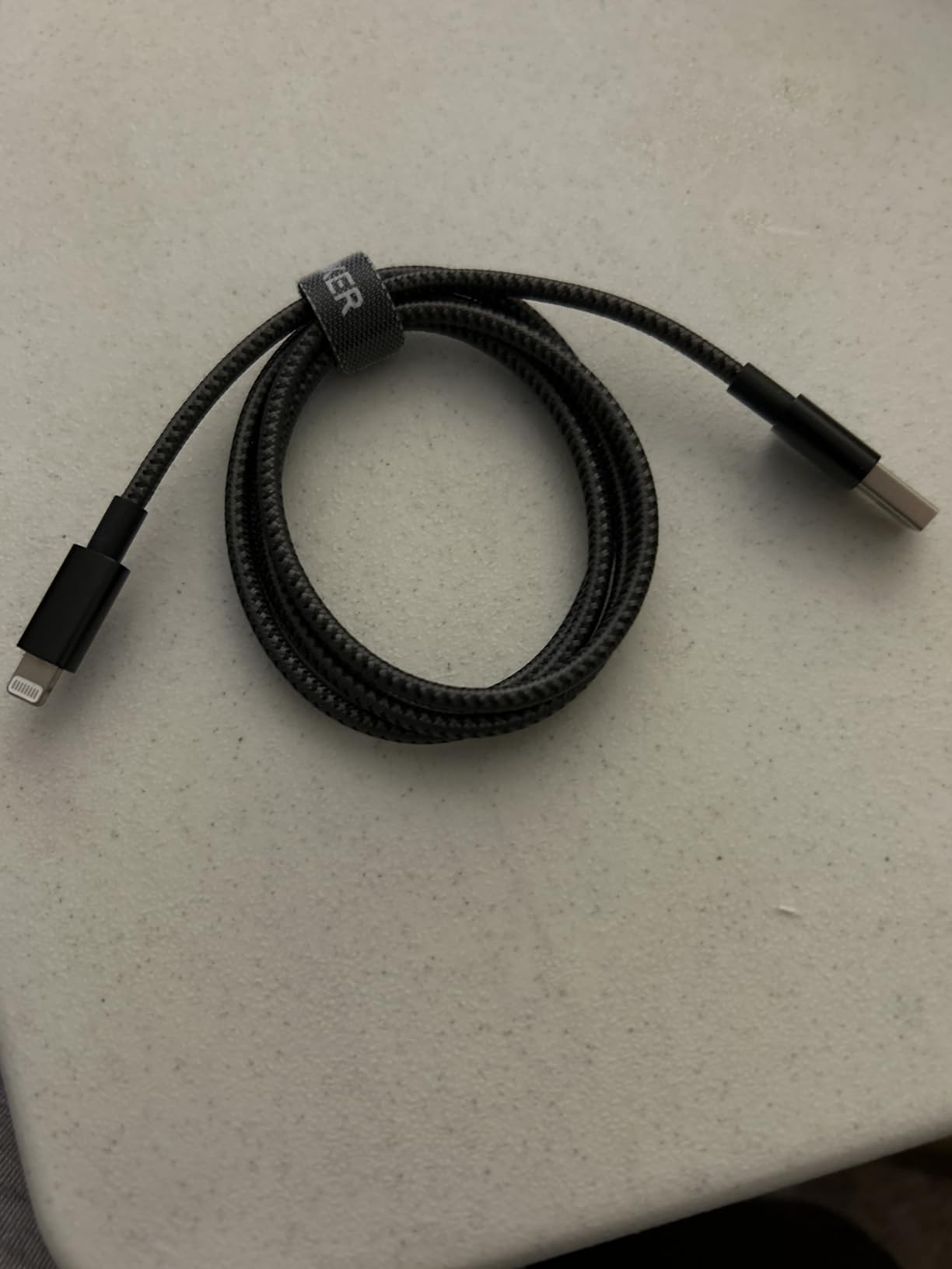 Anker USB A to Lightning Cable(3.3FT, 2Pack), MFi Certified Nylon USB to Lightning Cord for iPhone 14/13/12/11 Pro/11/XS MAX/XR/8/7/6s Plus Cable(Black) Customer Review Anker USB A to Lightning Cable(3.3FT, 2Pack), MFi Certified Nylon USB to Lightning Cord for iPhone 14/13/12/11 Pro/11/XS MAX/XR/8/7/6s Plus Cable(Black) - Customer Photo 1