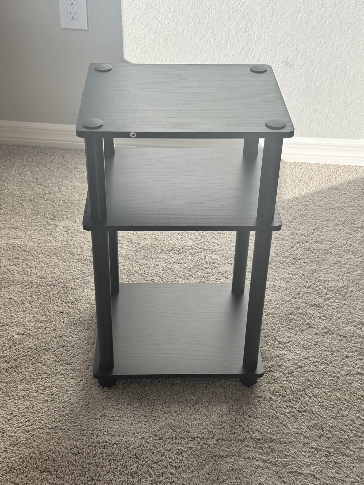 Furinno JUST Side Table, 3-Tier End Table, Open Shelves Night Stand, Bedside Table, Toolless Assembly, for Living Room, Bedroom, Bathroom, French Oak - Customer Photo 2