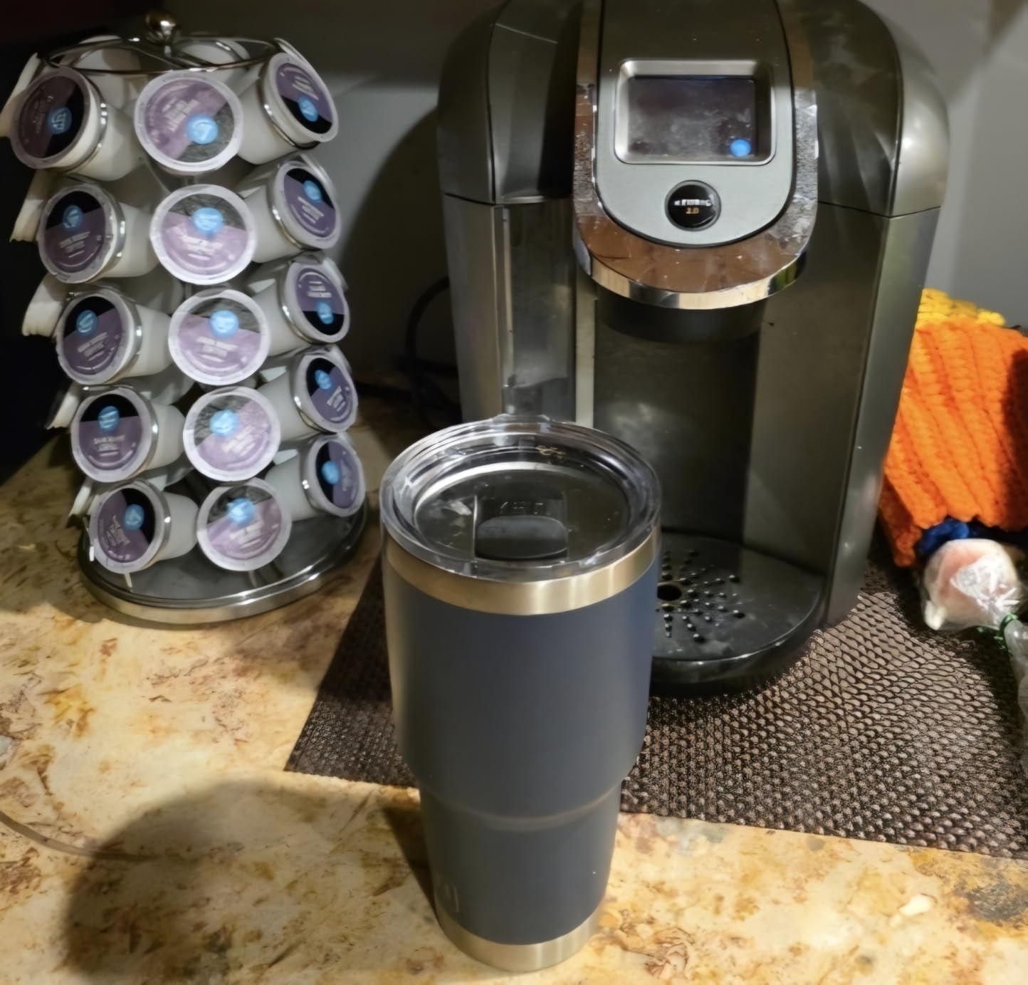 YETI Rambler 30 oz Stainless Steel Vacuum Insulated Tumbler w/MagSlider Lid, Navy - Customer Photo 1