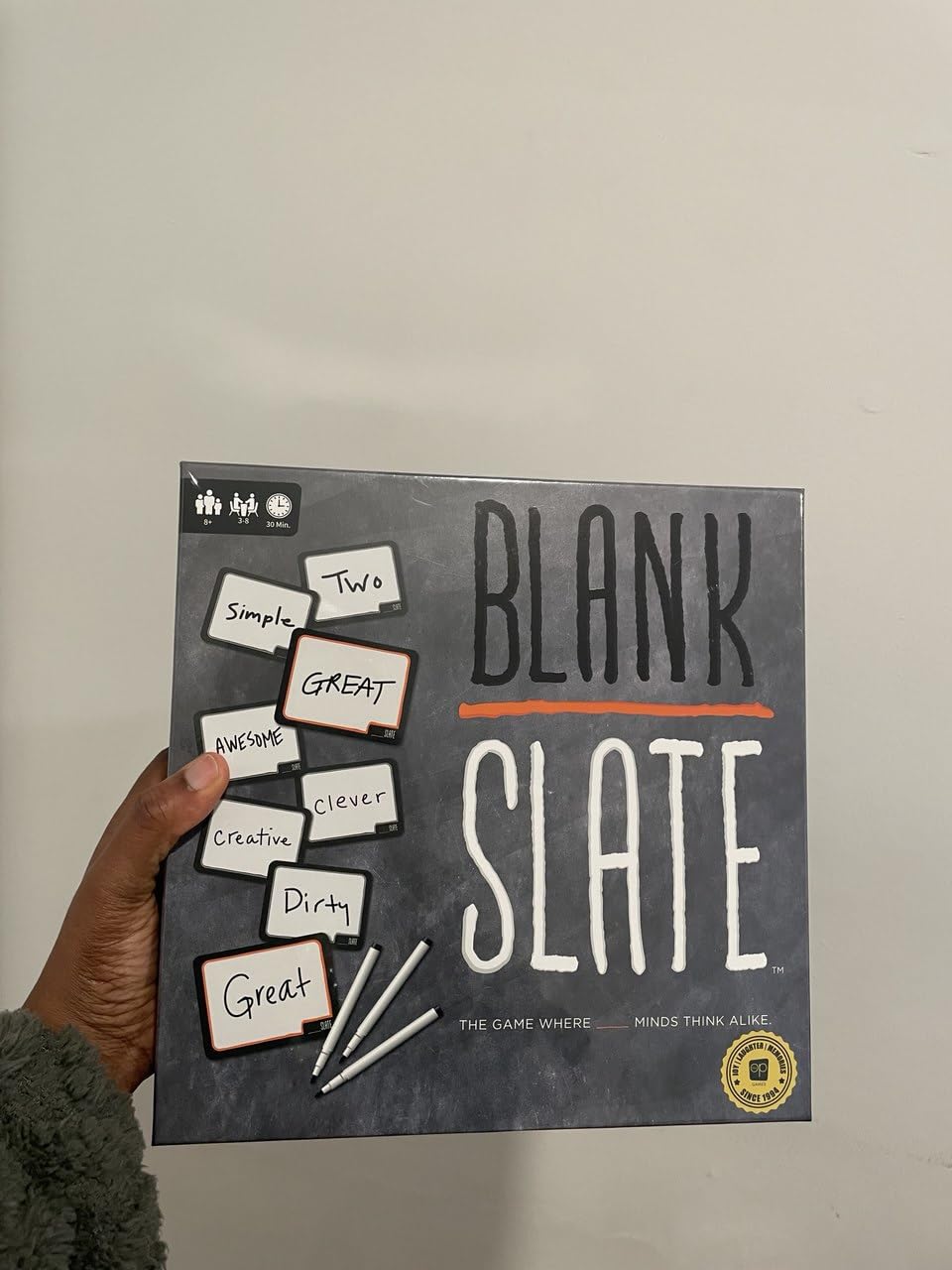 USAOPOLY BLANK SLATE, Where Great Minds Think Alike, Fun Family-Friendly Board Game, Word Association Party Game, Easy to Learn, Fun to Play Family Game Night, 3-8 Players, Ages 8+ - Customer Photo 1