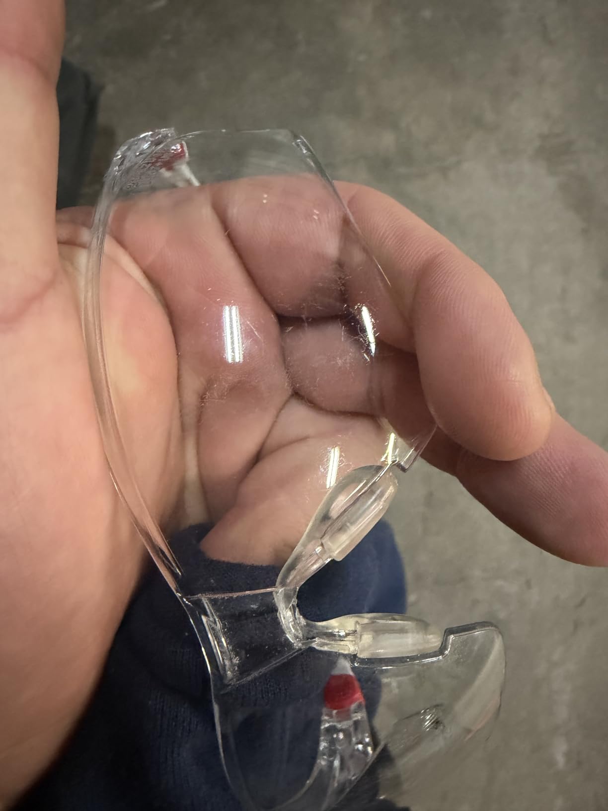 NoCry Clear Safety Glasses for Men and Women with Anti-Fog and Scratch Resistant Wrap Around Lenses, Adjustable Temples and Nose Pads — ANSI Z87 Certified Protective Eyewear with 100% UV Shielding - Customer Photo 2