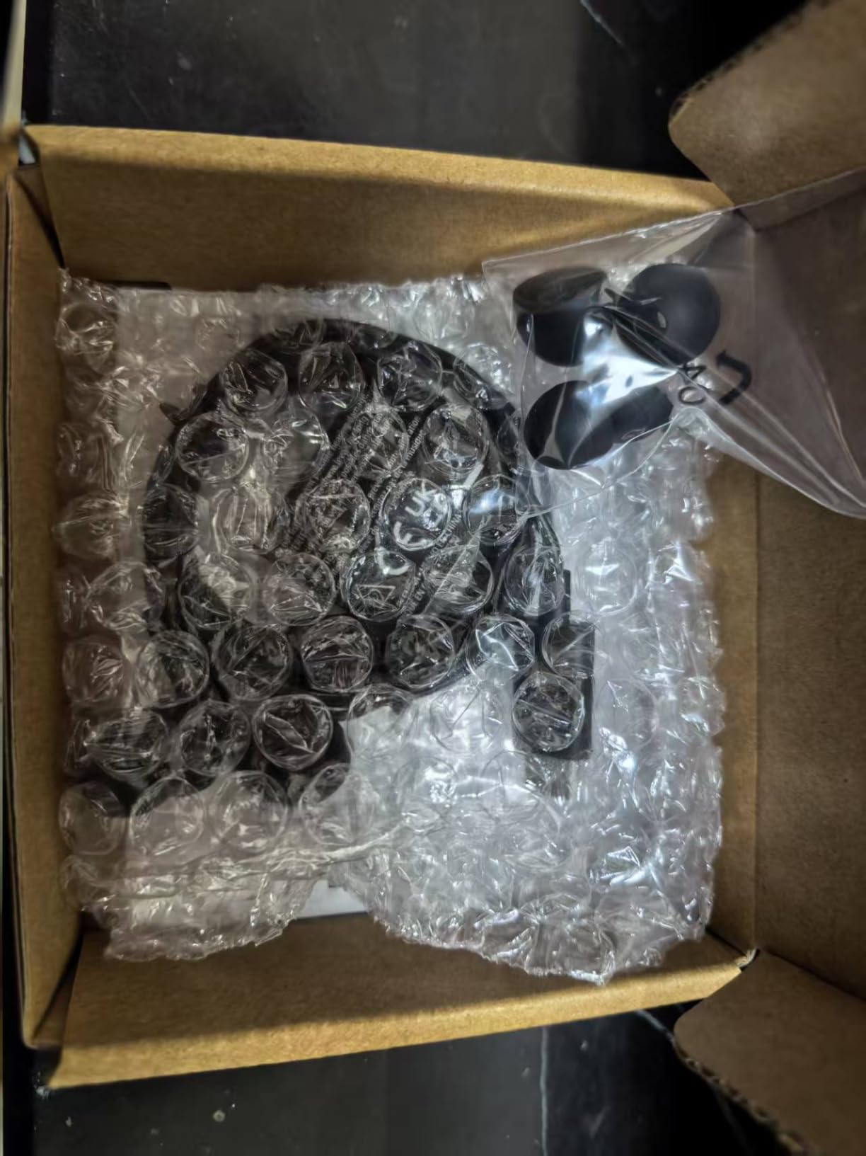 Amazon Basics Wired Earbuds with Microphone, In-Ear Headphones, 3.5mm Jack, High Definition Sound, Secure Fit, 4.2 ft Cable, S/M/L Ear Tips, Black customer photo 1