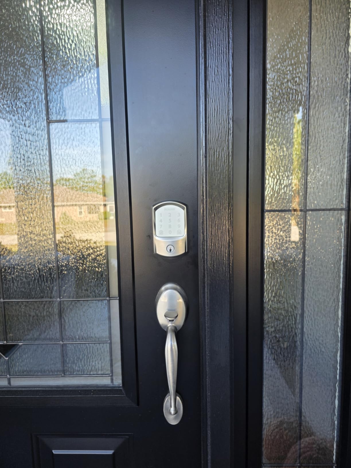 Schlage Encode Smart Wi-Fi Deadbolt Lock with Touchscreen Keypad, Keyless Front Door Entry, App Control, Alexa, Google Home and Airbnb Compatible, Matte Black, BE489WB CEN 622 customer photo 1