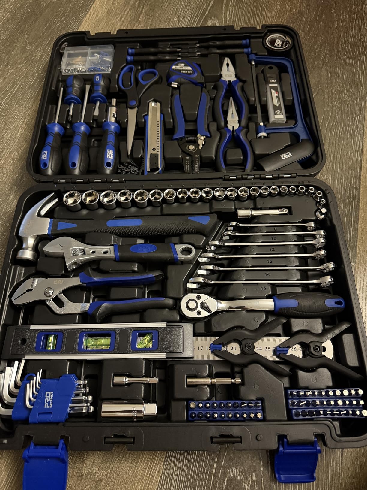 Prostormer 259-Piece Tool Kit, General Household Hand Tool Set with Plastic Storage Toolbox, Portable Complete Repair Tool Box for Home and Car (Blue) Customer Review Prostormer 259-Piece Tool Kit, General Household Hand Tool Set with Plastic Storage Toolbox, Portable Complete Repair Tool Box for Home and Car (Blue) - Customer Photo 1