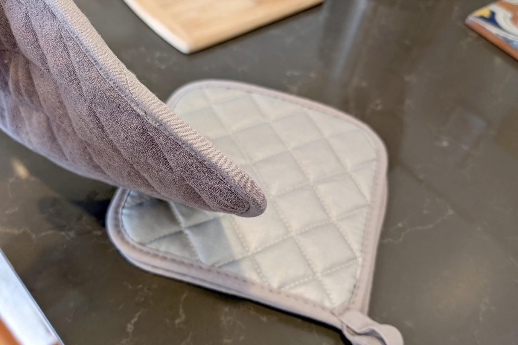 Joyhalo 4 Pack Heat Resistant Pot Holders - Terry Cloth Sets for Cooking & Baking - Customer Photo 2