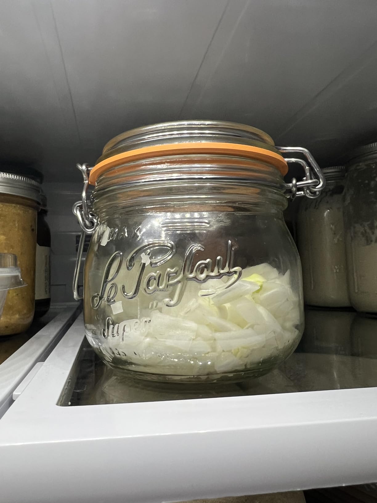 Le Parfait Super Jar, Canning Jars, 500mL French Glass Canning Jar w/Round Body, Glass Jars With Airtight Lid, Canning Jars Wide Mouth, Glass Jar w/Lid, Clear Jars, Clear Glass Jars (16oz/Pint, 4 pk) - Customer Photo 2