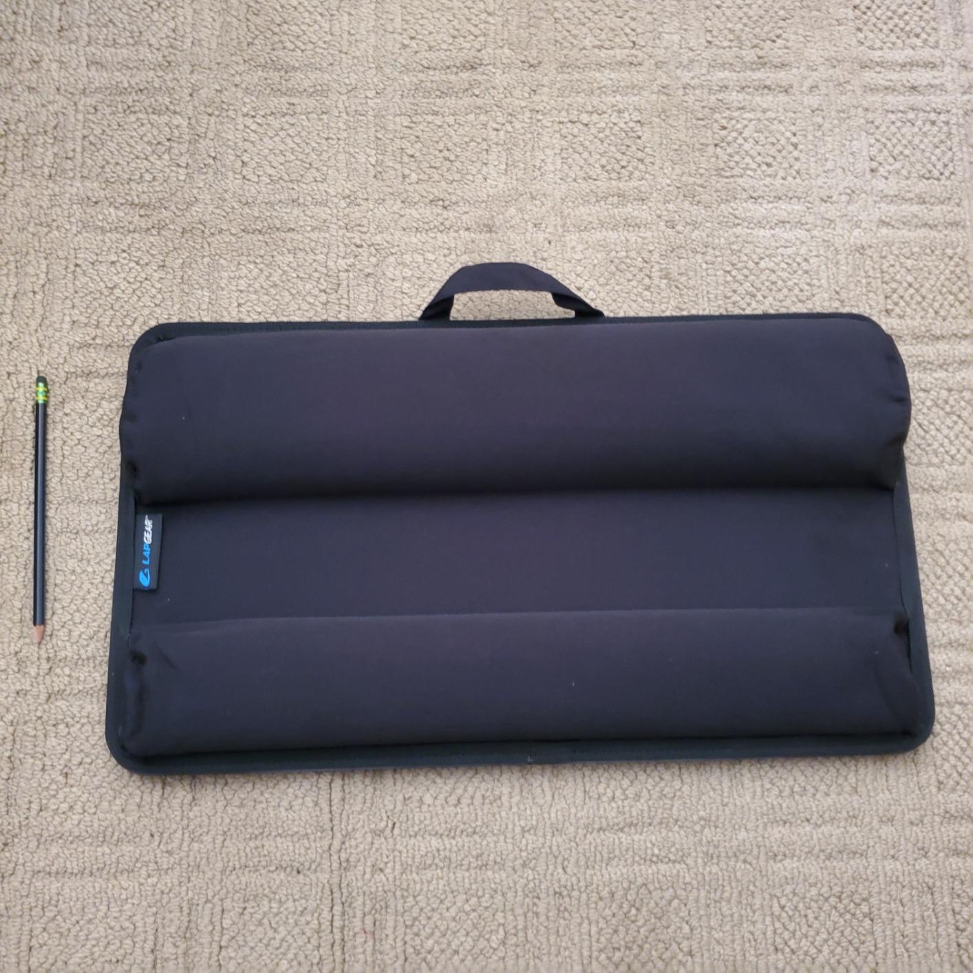 LAPGEAR Home Office Pro Lap Desk with Wrist Rest, Mouse Pad, and Phone Holder - Black Carbon - Fits up to 15.6 Inch Laptops - Style No. 91598 - Customer Photo 3
