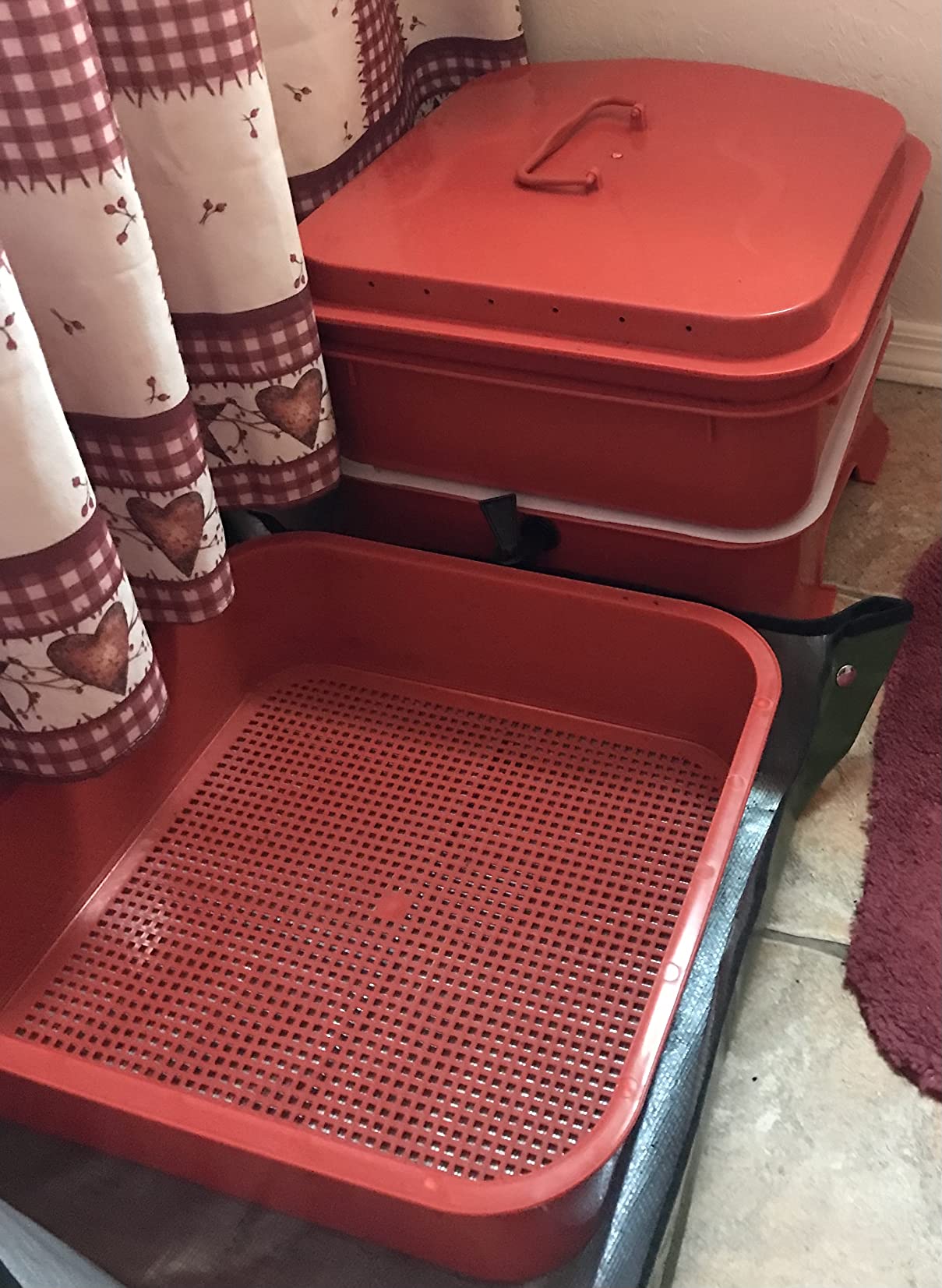 The Original VermiHut Plus 5-Tray Worm Composter – Dark Green | Indoor & Outdoor Vermicomposting Bin | Sustainable Design for Food Waste Recycling - Customer Photo 2