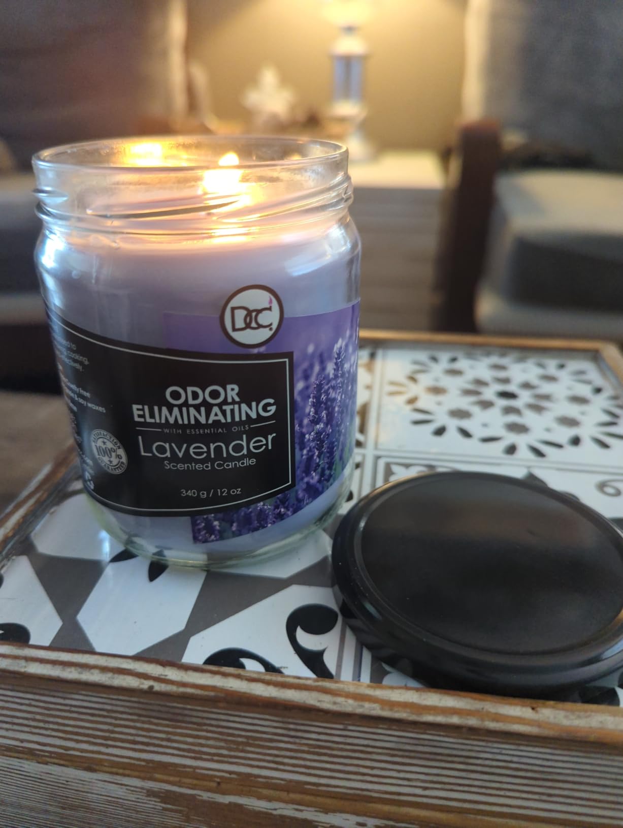 Vanilla Bean Odor Eliminating Highly Fragranced Candle - Eliminates 95% of Pet, Smoke, Food, and Other Smells Quickly - Up to 80 Hour Burn time - 12 Ounce Premium Soy Blend Customer Review Vanilla Bean Odor Eliminating Highly Fragranced Candle - Eliminates 95% of Pet, Smoke, Food, and Other Smells Quickly - Up to 80 Hour Burn time - 12 Ounce Premium Soy Blend - Customer Photo 2