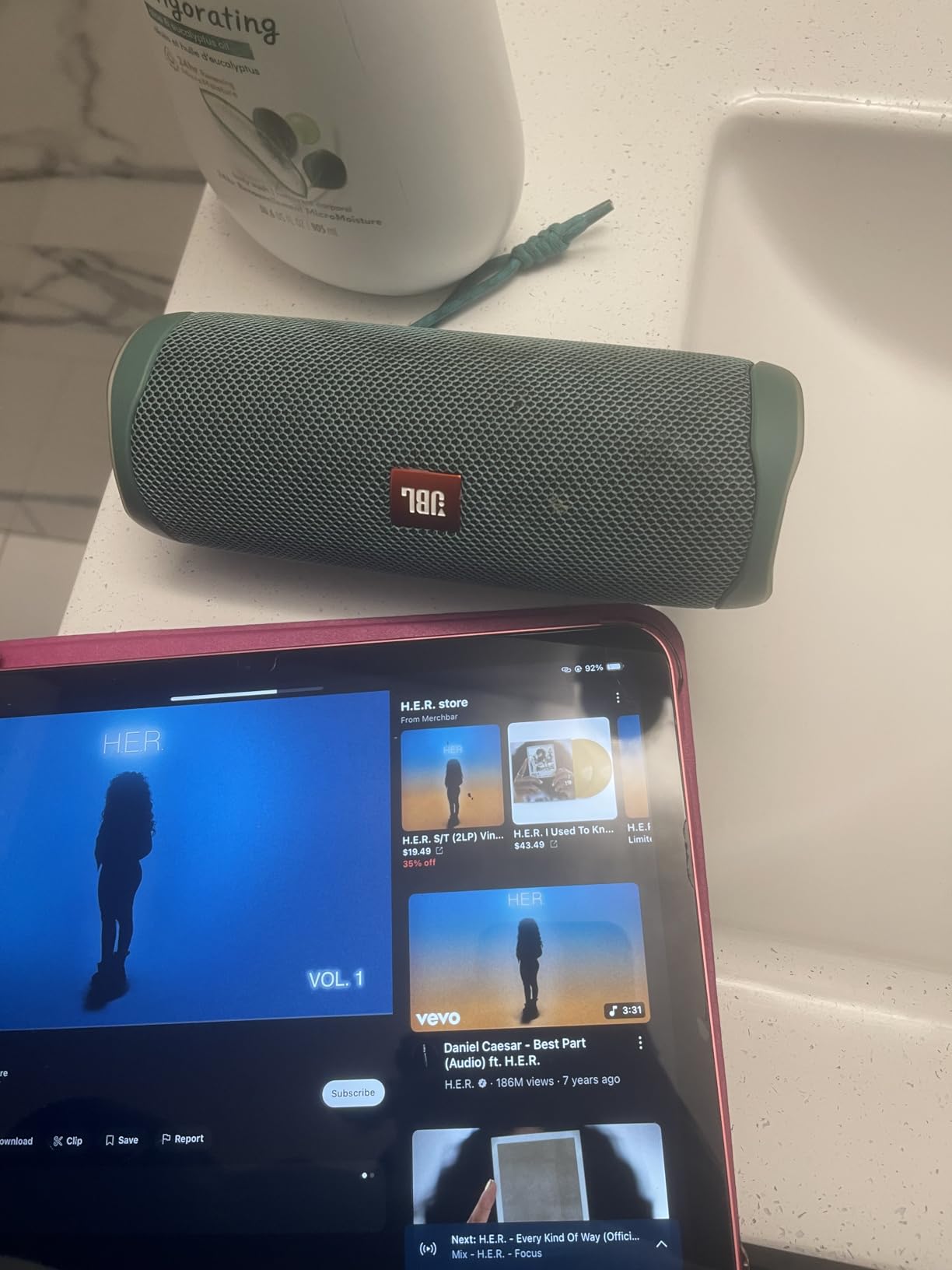 JBL FLIP 5, Waterproof Portable Bluetooth Speaker, Black, Small - Customer Photo 2