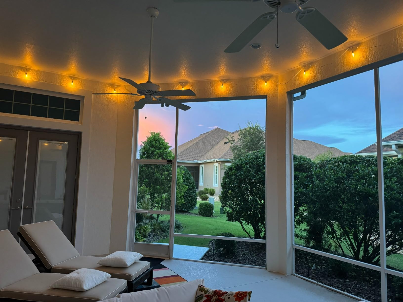 addlon LED Outdoor String Lights 48FT with Edison Vintage Shatterproof Bulbs and Commercial Grade Weatherproof Strand - ETL Listed Decorative Lights for Patio Garden - Customer Photo 2