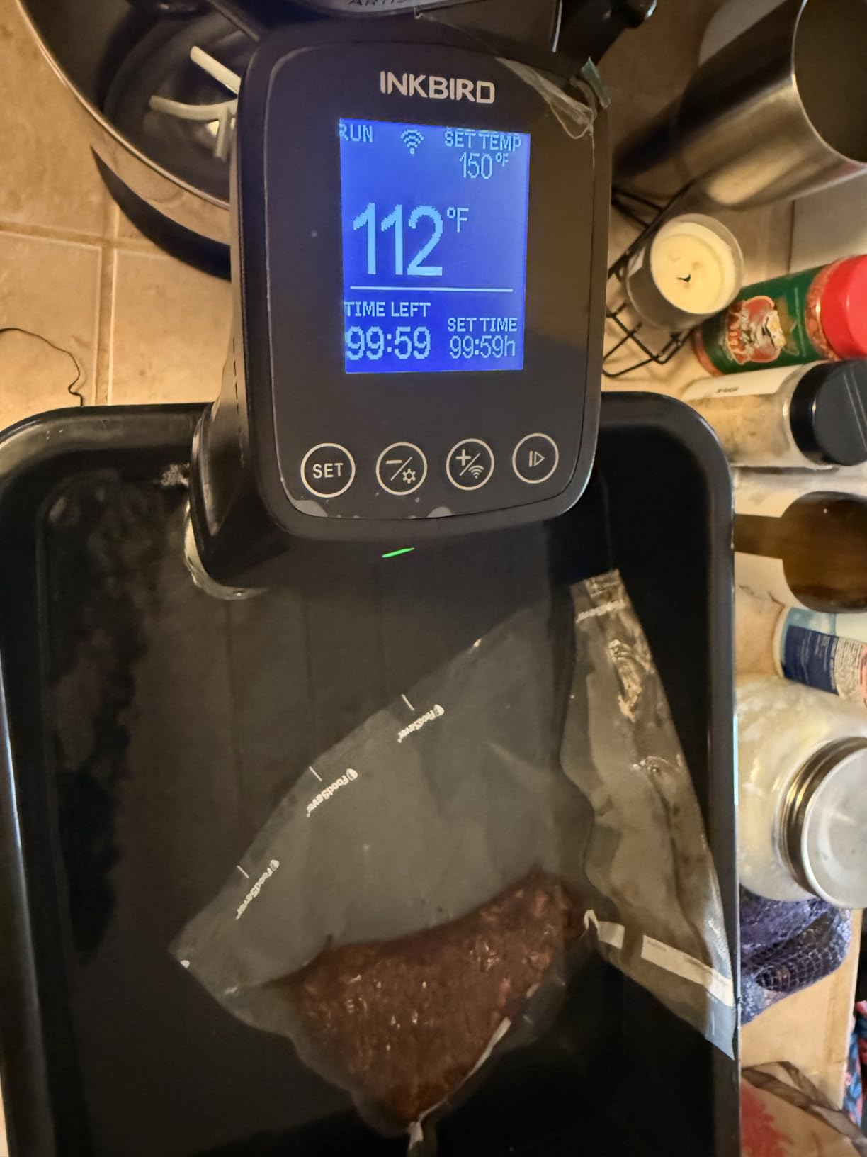 INKBIRD WIFI Sous Vide Cooker ISV-100W, 1000 Watts Sous Vide Machine Immersion Circulator with 14 Preset Recipes on APP & Calibration Function, Thermal Immersion, Fast-Heating with Timer Customer Review INKBIRD WIFI Sous Vide Cooker ISV-100W, 1000 Watts Sous Vide Machine Immersion Circulator with 14 Preset Recipes on APP & Calibration Function, Thermal Immersion, Fast-Heating with Timer - Customer Photo 2