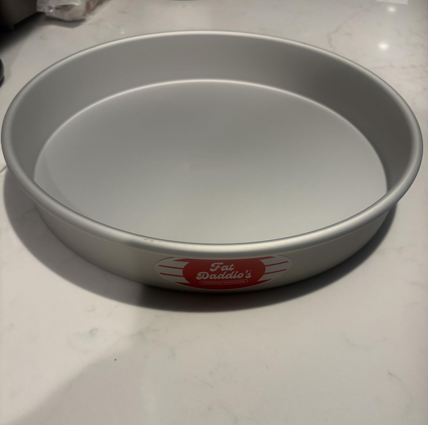 Fat Daddio's PRD-83SET Anodized Aluminum Round Cake Pans, 2 Piece Set, 8 x 3 Inch - Customer Photo 1