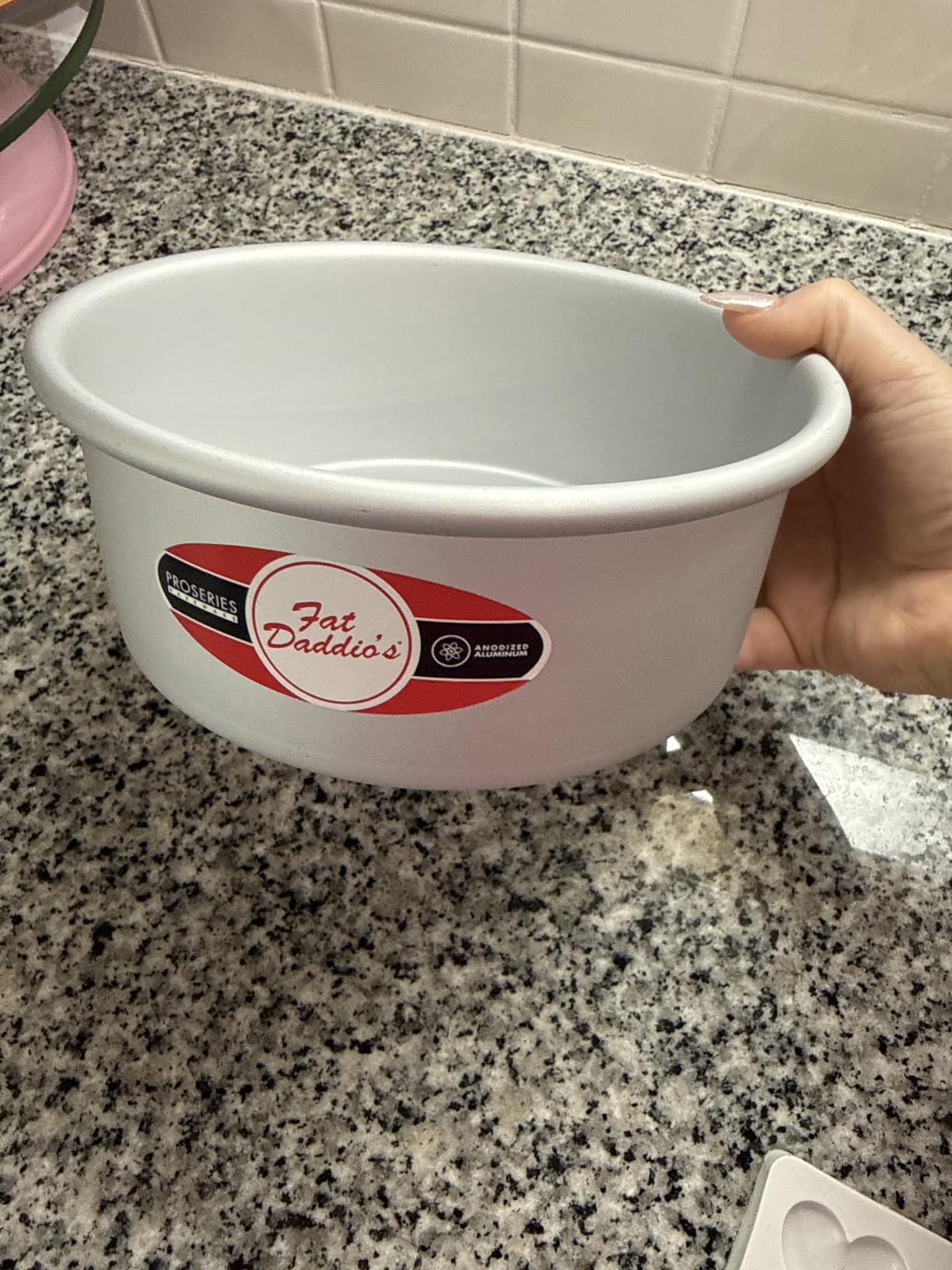 Fat Daddio's PRD-83SET Anodized Aluminum Round Cake Pans, 2 Piece Set, 8 x 3 Inch - Customer Photo 2