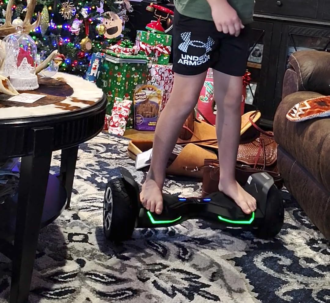 Gyroor Warrior 8.5 inch All Terrain Off Road Scooter with Bluetooth Speakers and LED Lights,Self Balancing Scooter for Kids ages 6-12 and Adults - Customer Photo 2