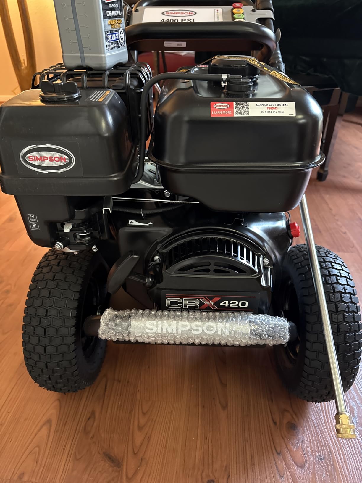 Simpson 61014 3500 PSI at 2.5 GPM Honda GX200 with AAA AX300 Axial Cam Pump Cold Water Professional Gas Pressure Washer PS61002-S - Customer Photo 2