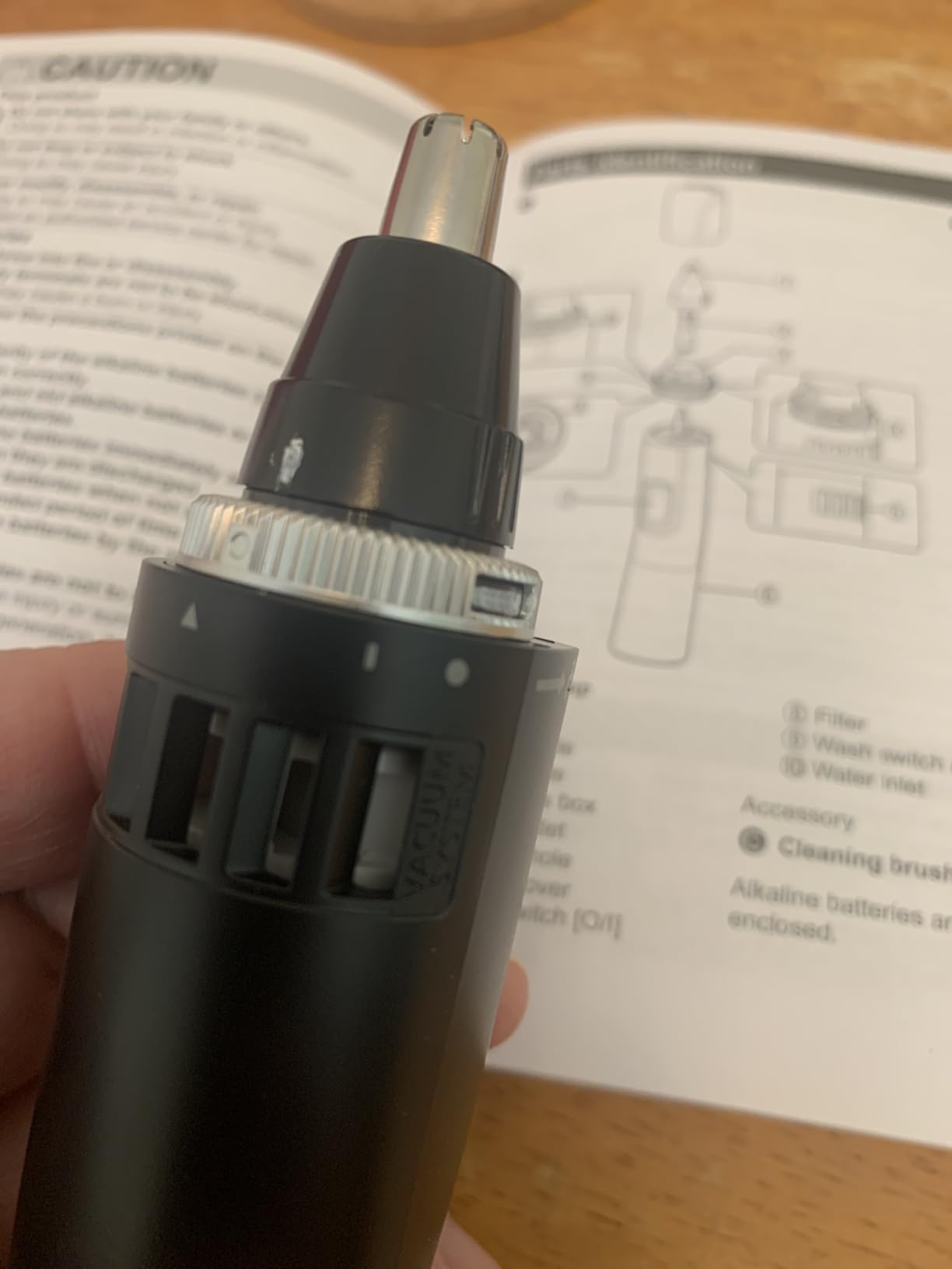 Panasonic Ear and Nose Hair Trimmer for Men with Vacuum Cleaning System, Powerful Motor and Dual-Edge Blades for Smoother Cutting, Wet/Dry – ER-GN70-K (Black) - Customer Photo 1
