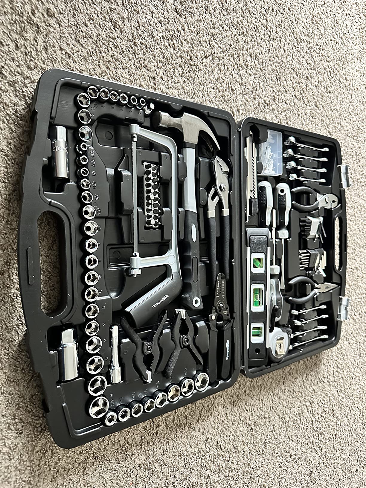 Amazon Basics 173-Piece General Household Hand Tool Set with Storage Case, Portable Tool Kit for Home Maintenance and Everyday Repairs customer photo 2