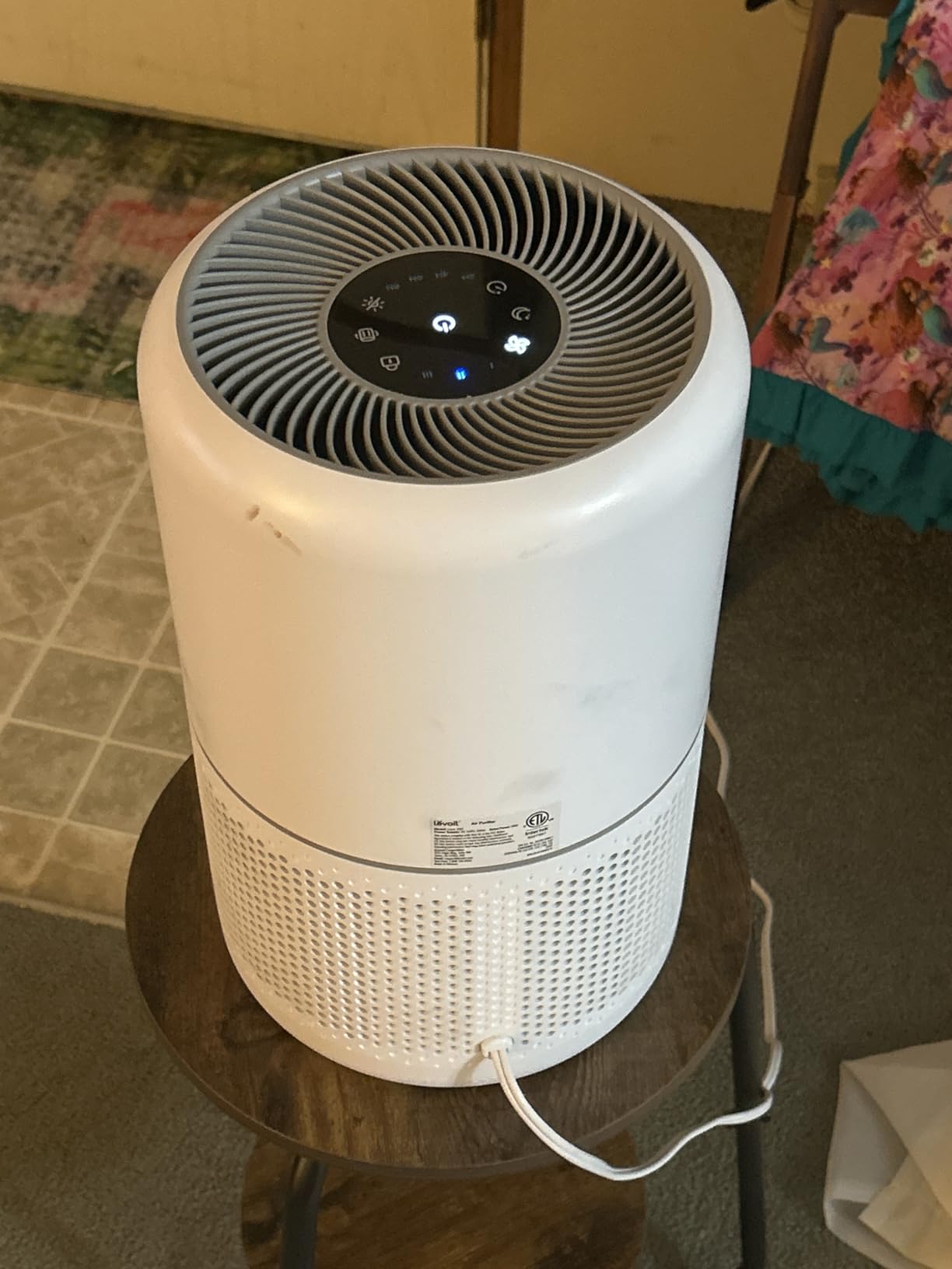LEVOIT Air Purifier for Home Allergies Pet Hair in Bedroom, Covers Up to 1073 ft², 3-in-1 Filter with HEPA Sleep Mode, Core300-P, White customer photo 2
