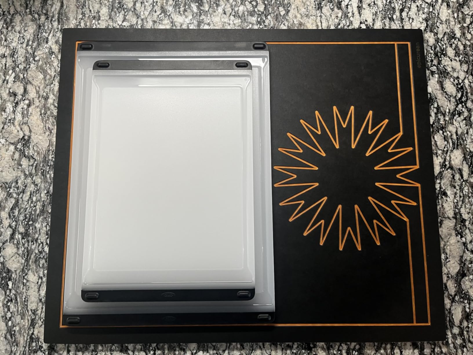 OXO Good Grips 2-Piece Cutting Board Set, Cutting Boards for Kitchen Prep, Non-Porous Double-Sided Design, Dishwasher-Safe, Durable Kitchen Essentials - Customer Photo 2