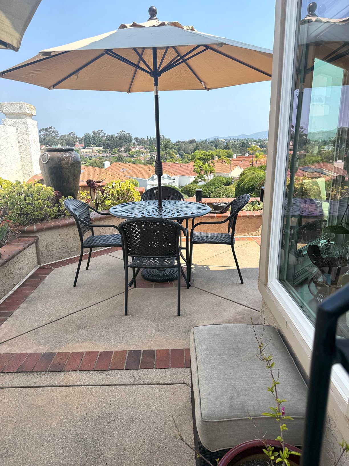 EliteShade USA 10-Year-Non-Fading 9Ft Market Umbrella Patio Umbrella Outdoor Table Umbrella with Ventilation, Heather Beige - Customer Photo 3
