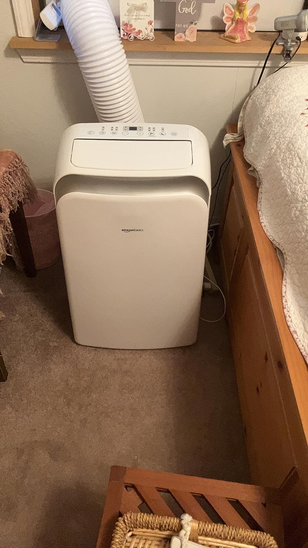 Amazon Basics 3-In-1 Portable Air Conditioner, 10000 BTU (ASHRAE), Cools Up to 450 Sqf, Portable AC with Cool/Dry (Dehumidifier)/Fan-Only Functions, Auto Mode, Sleep Mode, Timer, White - Customer Photo 2