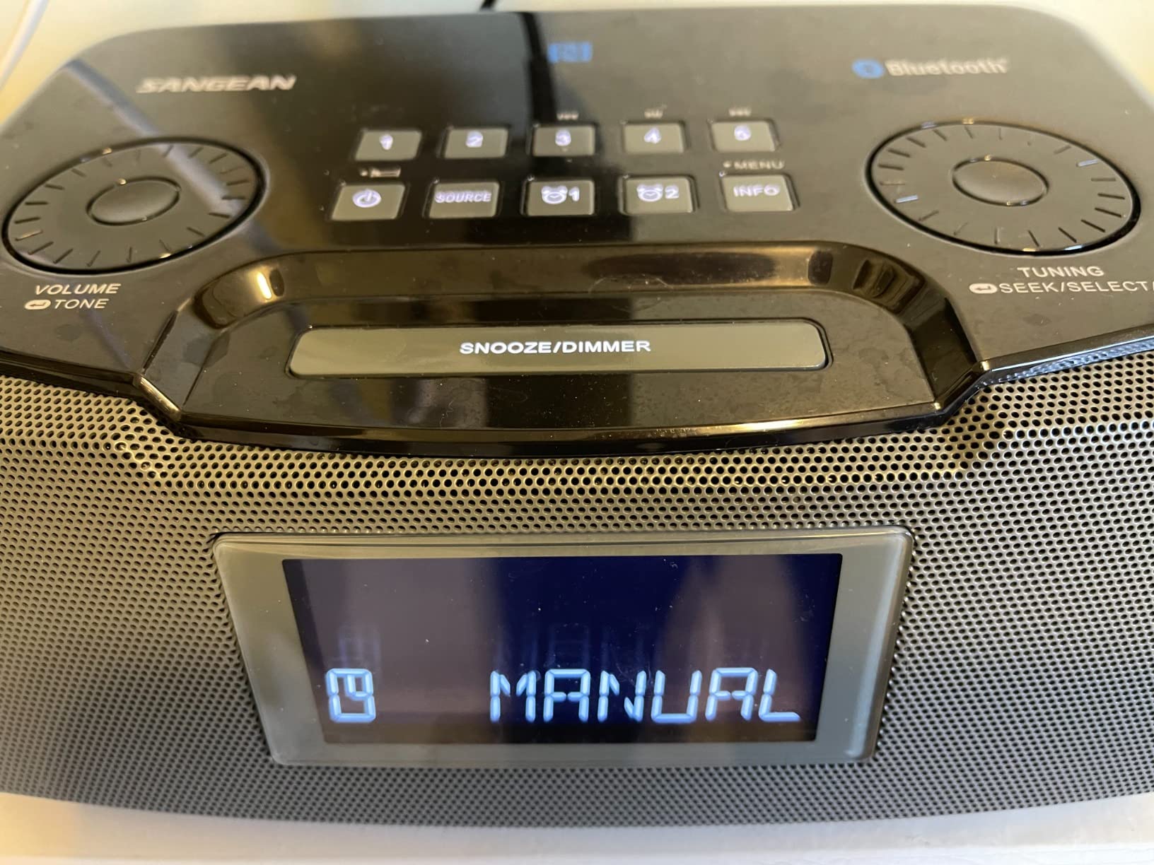 Sangean RCR-30 FM-RBDS/AM/Bluetooth/Aux-in Digital Tuning Clock Radio with USB Phone Charging and Sound Soother - Customer Photo 2