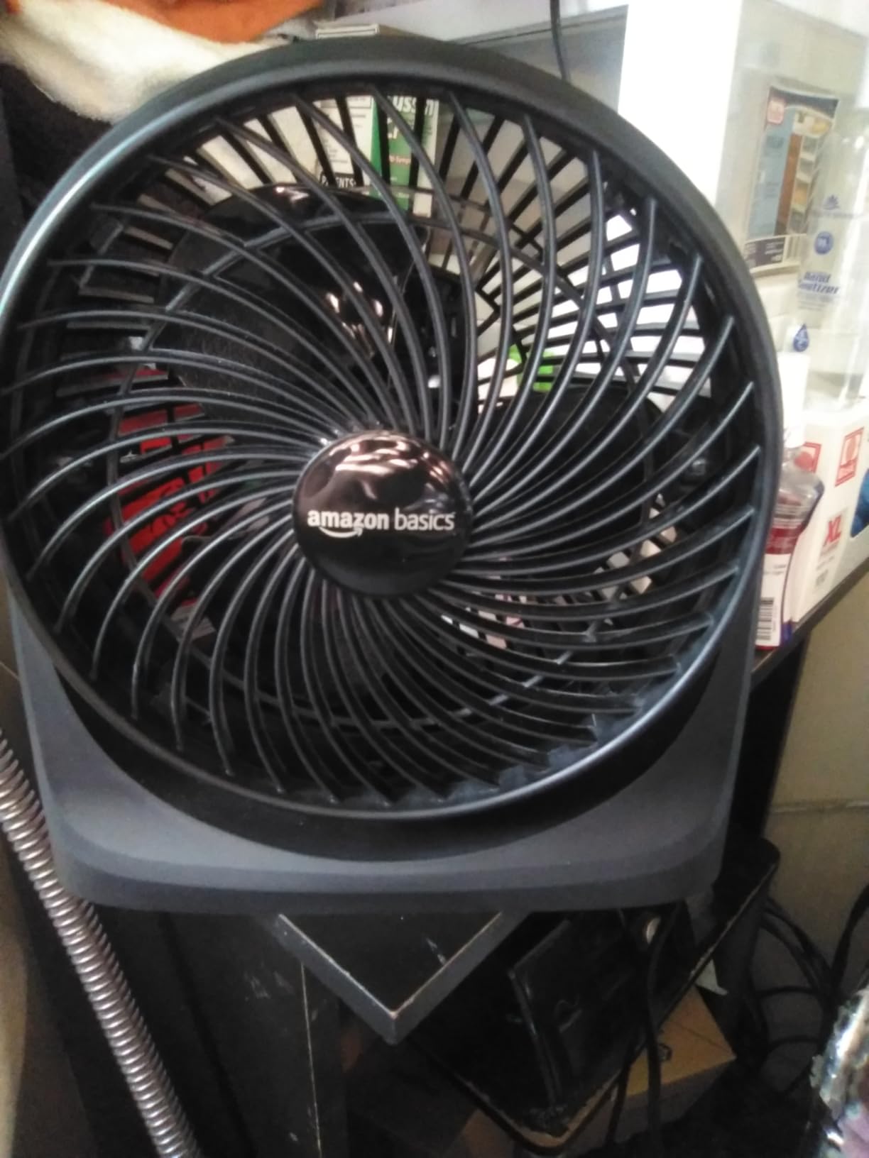 Amazon Basics Air Circulator Fan, Desk Fan for Bedroom, Home and Office, With 90-Degree Tilt Head, 3 Speed Settings, Lightweight (3 LBS), 35 Watts, Black, 11.1 Amazon Basics Air Circulator Fan, Desk Fan for Bedroom, Home and Office, With 90-Degree Tilt Head, 3 Speed Settings, Lightweight (3 LBS), 35 Watts, Black, 11.1