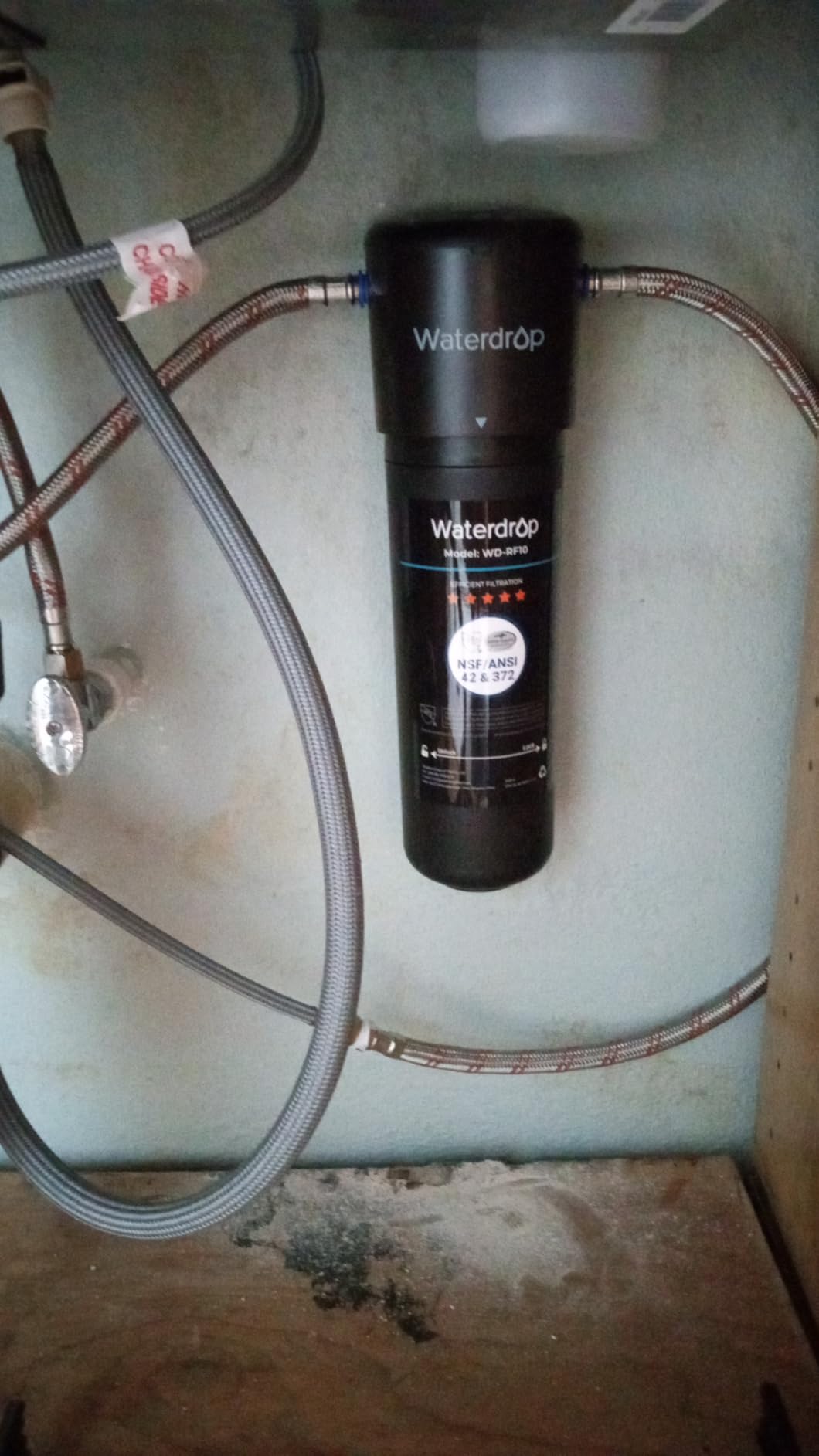 Waterdrop 10UA Under Sink Water Filter System, Reduces PFAS, PFOA/PFOS, Lead, Chlorine, Bad Taste & Odor, Under Counter Water Filter Direct Connect to Kitchen Faucet, NSF/ANSI 42 Certified, 1 Year - Customer Photo 1