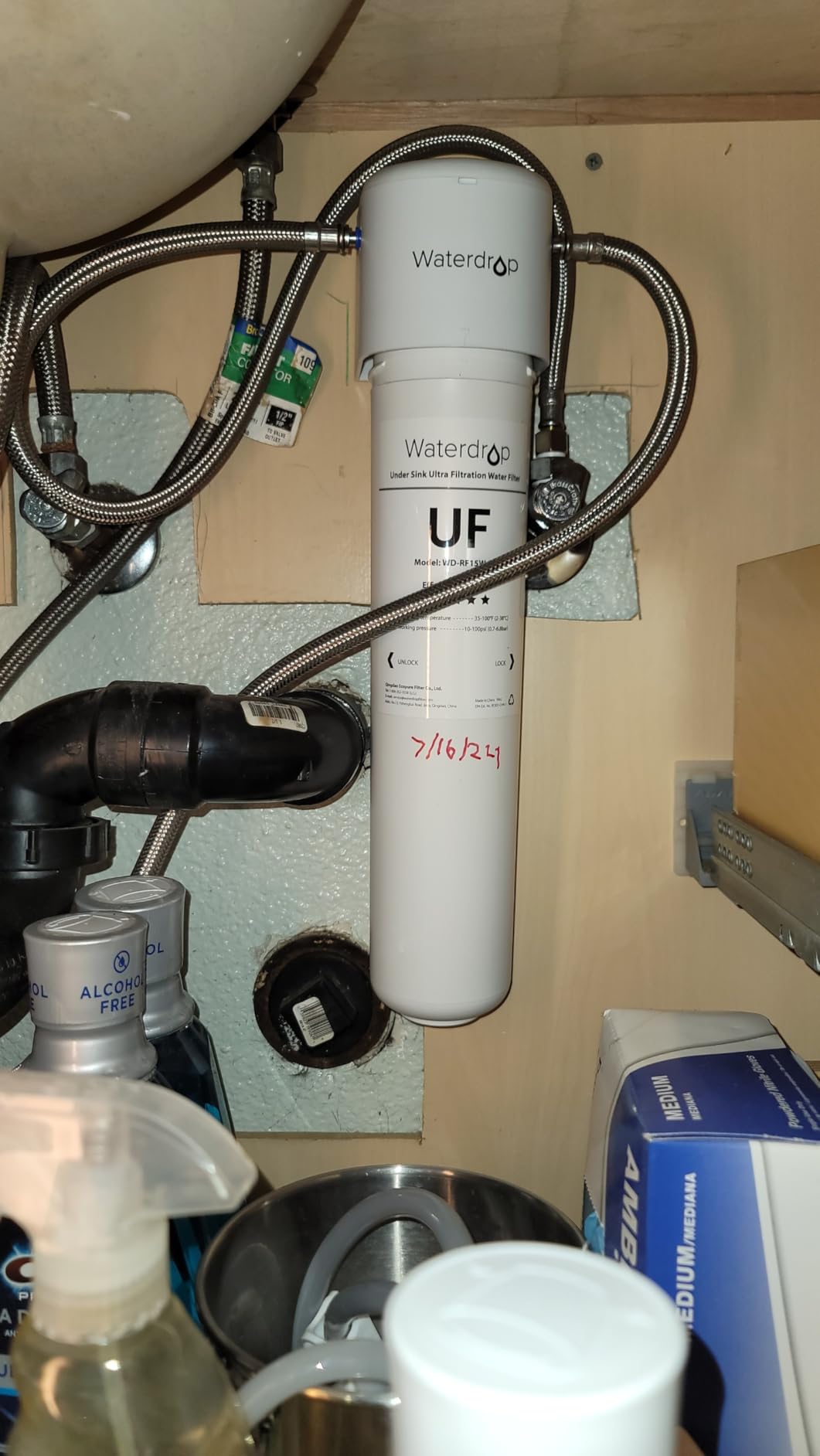 Waterdrop 15UA Under Sink Water Filter System, 2 Years, Reduces Lead, Chlorine, Bad Taste & Odor, Under Counter Water Filter Direct Connect to Kitchen Faucet, NSF/ANSI 42 Certified, USA Tech - Customer Photo 2
