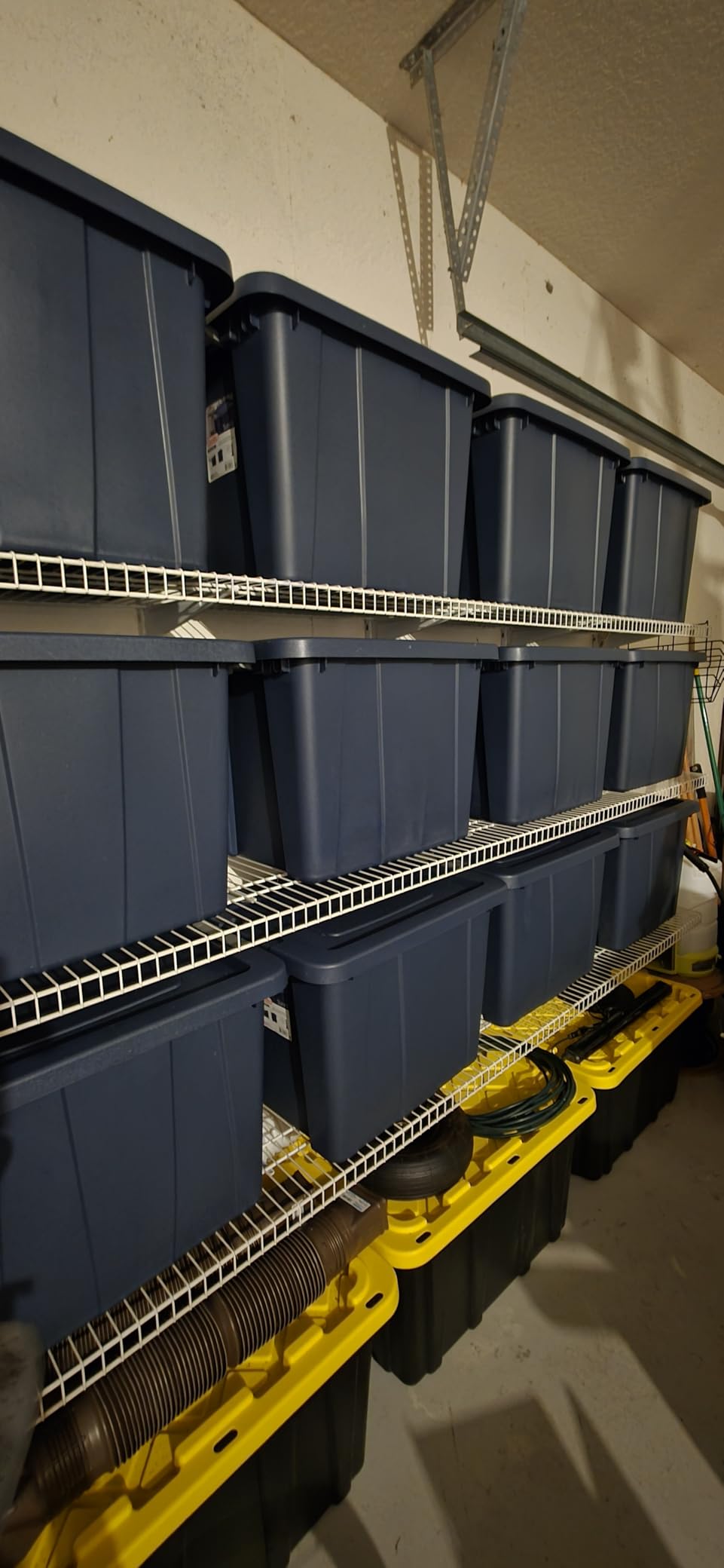 Sterilite 4-Pack Storage Bins with Lids, Heavy Duty Totes, Tuff1, 30 Gallon, Flat Gray - Customer Photo 2