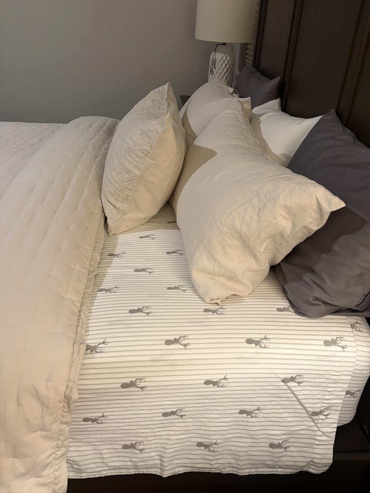 Eddie Bauer Flannel Sheets Queen Size, Anti-Pilling & Wrinkle Resistant Cotton, Touchably Soft for All-Season Comfort - Bed Sheets with Matching Pillowcases & Fitted Sheet (Birch Forest Light Blue) - Customer Photo 2