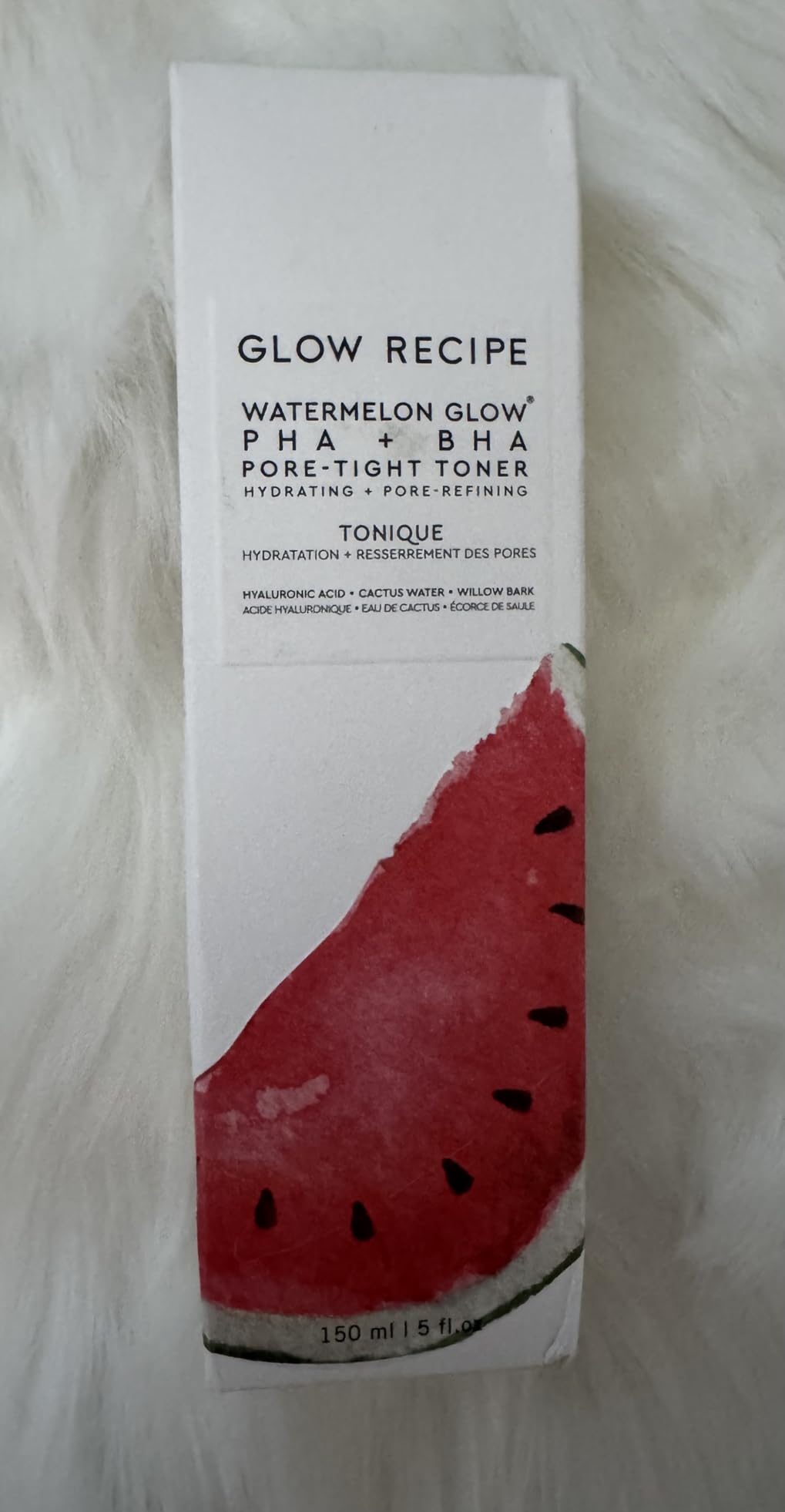 Glow Recipe PHA + BHA Face Toner, Korean Exfoliating Toner for Pores, Gentle Chemical Exfoliant + Hydrating Toner, Watermelon, Cactus Water + Glycerin (150ml) - Customer Photo 2