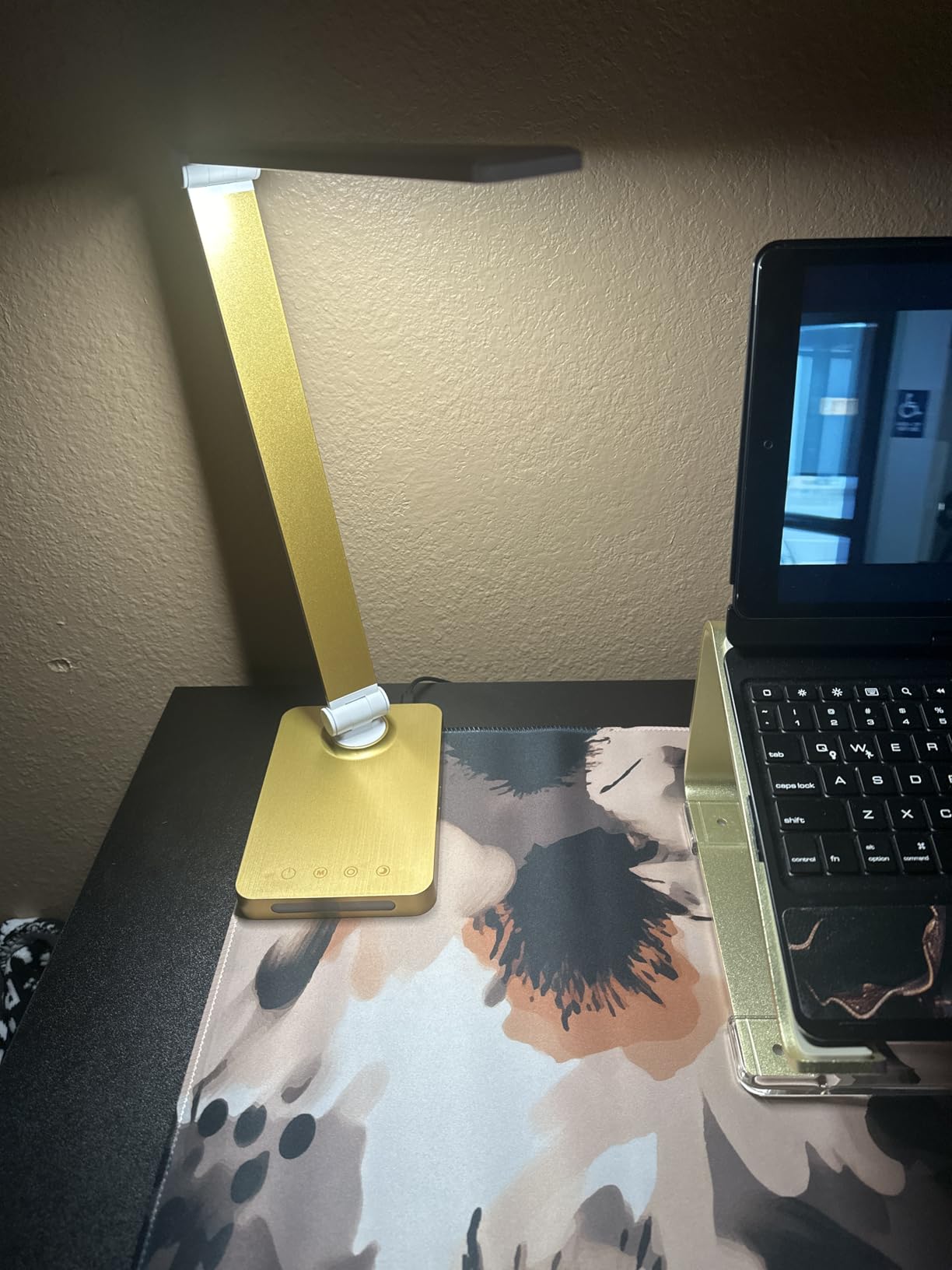 LED Desk Lamp with USB Ports,Touch Desk Lamps for Home Office with 5 Color Modes,3 Brightness Desk Light with Small Night Light,Reading Lamp Table Lamp for Bedroom Bedside Study Black (with adapter) - Customer Photo 2
