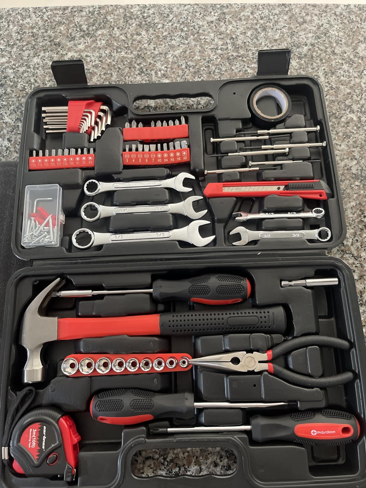 CARTMAN 148Piece Tool Set General Household Hand Tool Kit with Plastic Toolbox Storage Case Blue Customer Review CARTMAN 148Piece Tool Set General Household Hand Tool Kit with Plastic Toolbox Storage Case Blue - Customer Photo 2