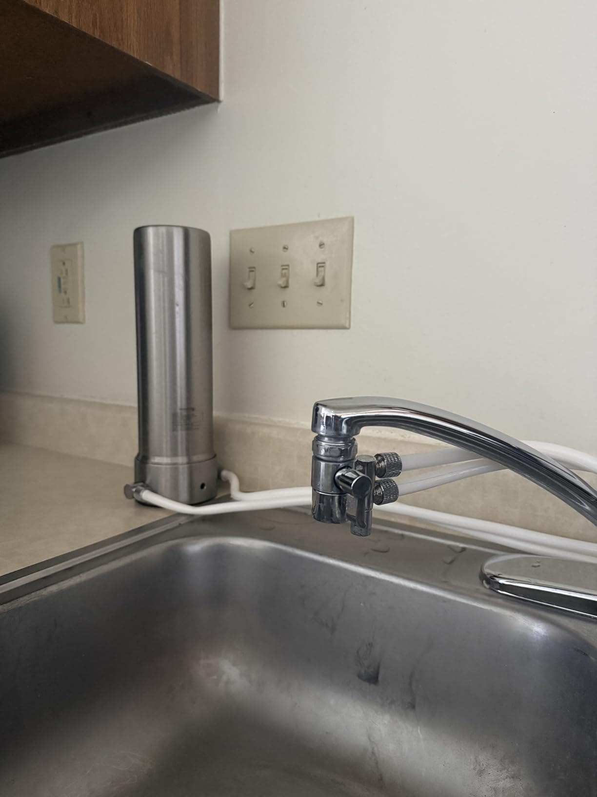 Waterdrop Water Filter for Sink Faucet, NSF/ANSI 42 Certified Countertop Water Filter System, 5-Stage Stainless Steel Faucet, 8000 Gallons, Reduces Heavy Metals and 99% Chlorine, WD-CTF-01(1 Filter) - Customer Photo 1