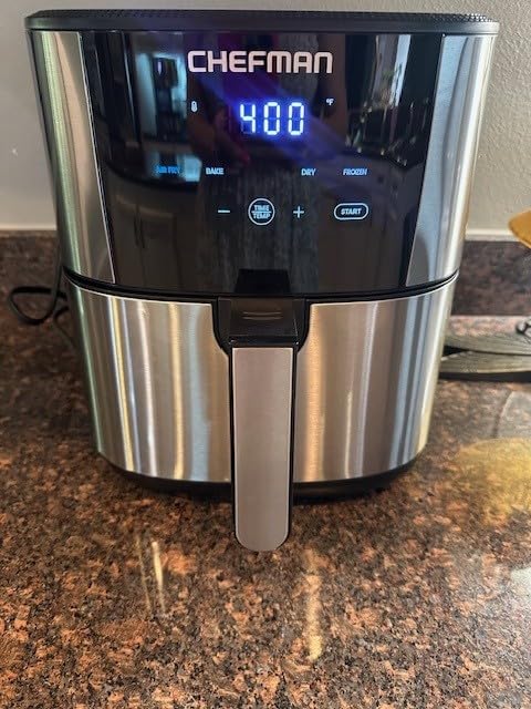 Chefman Air Fryer 8 Qt | TurboFry 4-in-1 with 450°F Hi-Fry Option for Crispier Results | Bake, Dehydrate, Frozen | XL Nonstick Dishwasher-Safe Basket | Stainless Steel customer photo 1