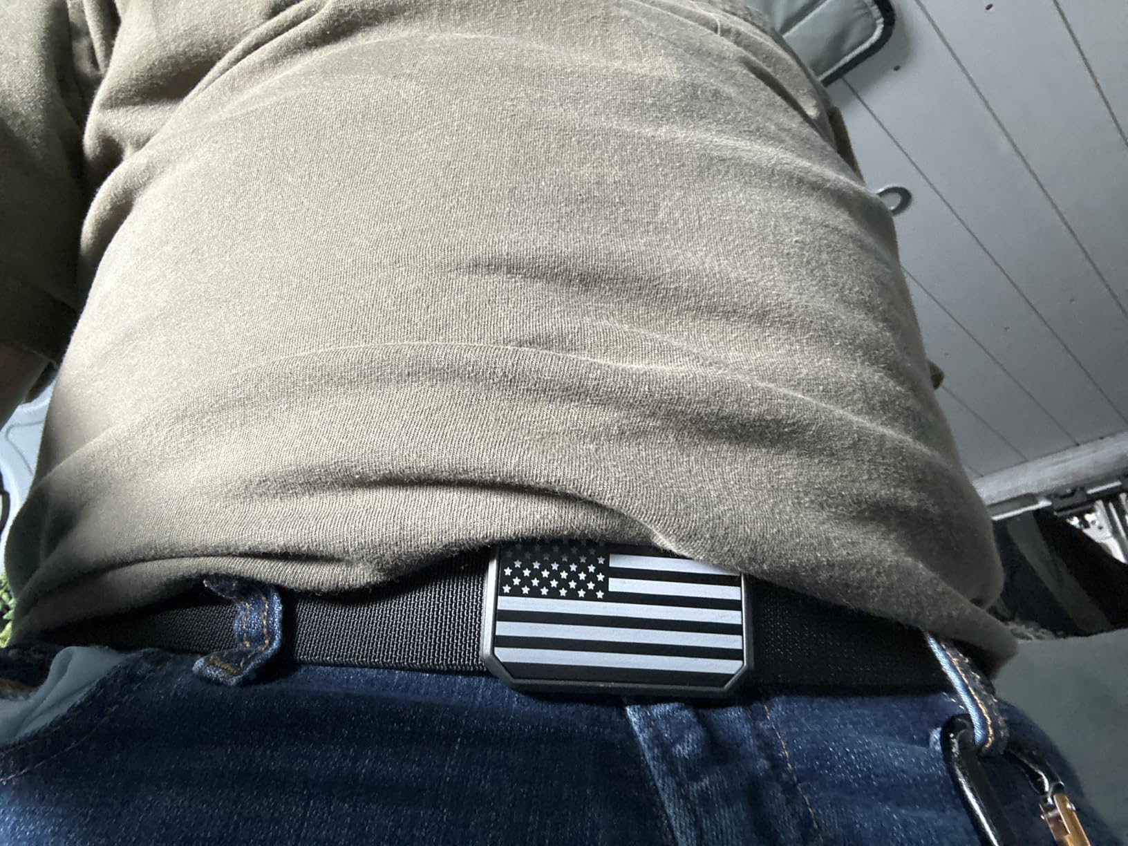 Groove Life Groove Belt OG - Men's Work Belt - Stretch Nylon, Magnetic Buckle, Adjustable, Comfortable, Tactical, EDC Customer Review Groove Life Groove Belt OG - Men's Work Belt - Stretch Nylon, Magnetic Buckle, Adjustable, Comfortable, Tactical, EDC - Customer Photo 2