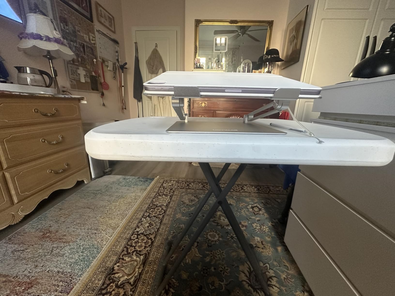 Lamicall Adjustable Laptop Stand, Portable Laptop Riser, Aluminum Laptop Stand for Desk Foldable - Customer Photo 2