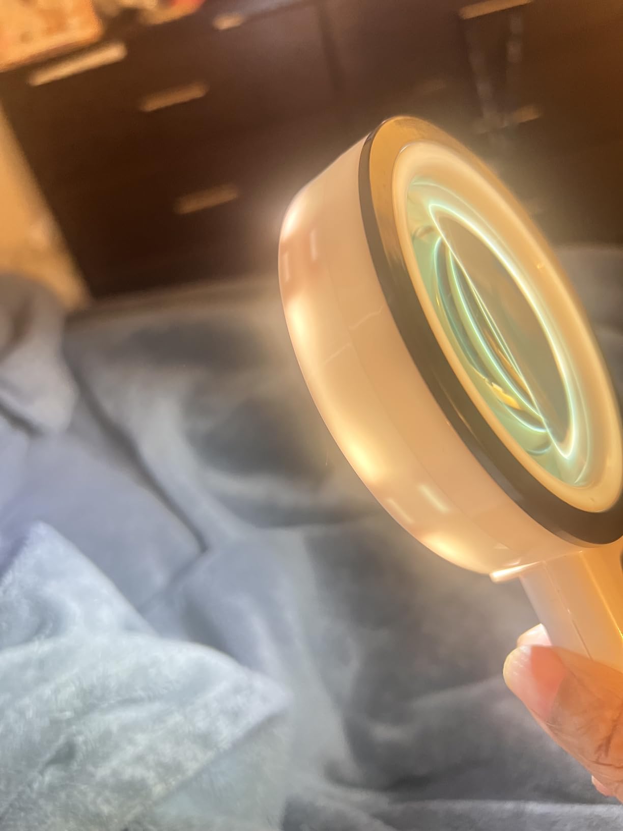 Magnifying Glass with 12 LED Lights, 3X Double Glass Lens Handheld Illuminated Magnifier Reading Magnifying Glass with for Seniors Read, Coins, Stamps, Map, Inspection, Macular Degeneration customer photo 1