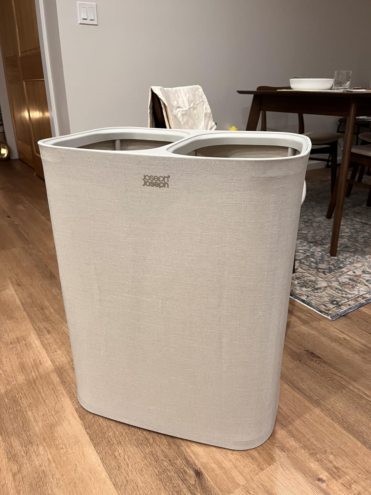 Joseph Joseph Tota 90 liter/23.8 gallon Laundry Hamper Separation Basket with lid, 2 Removable Washing Bags with Handles - Black - Customer Photo 1