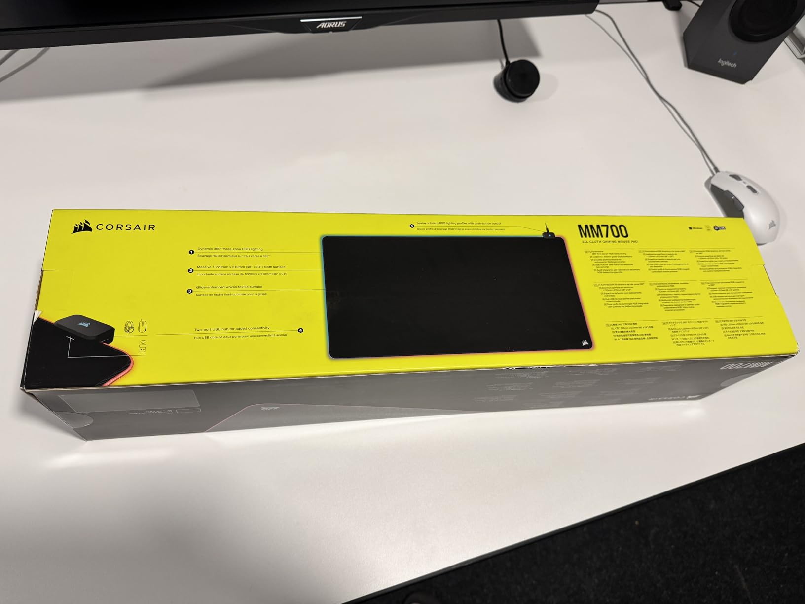 Corsair MM700 RGB Extended Cloth Gaming Mouse Pad - 36.6