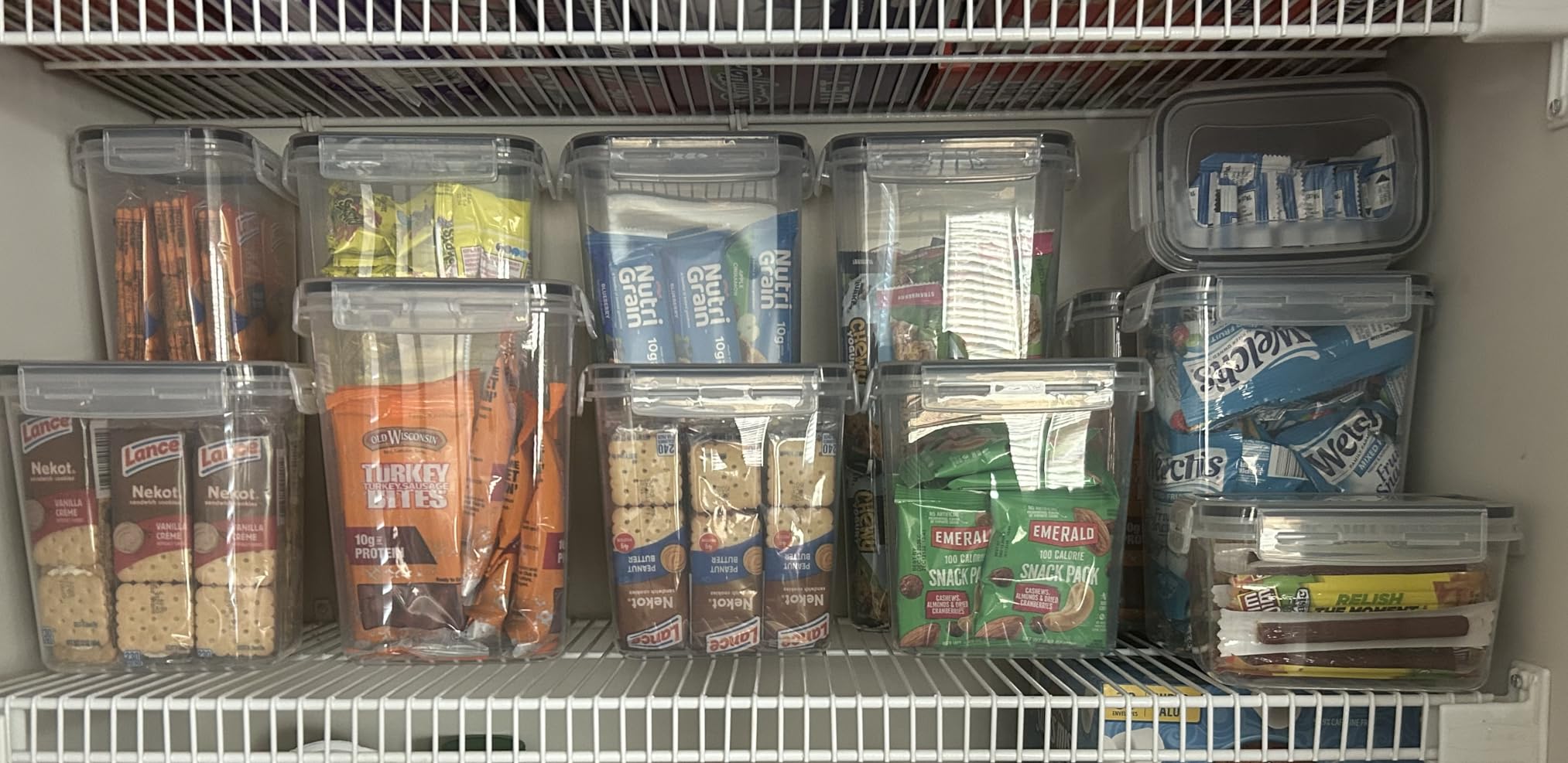Vtopmart 24 pcs Airtight Food Storage Containers with Lids, Plastic Kitchen and Pantry Organization Canisters for Cereal, Dry Food, Flour and Sugar, BPA Free customer photo 2