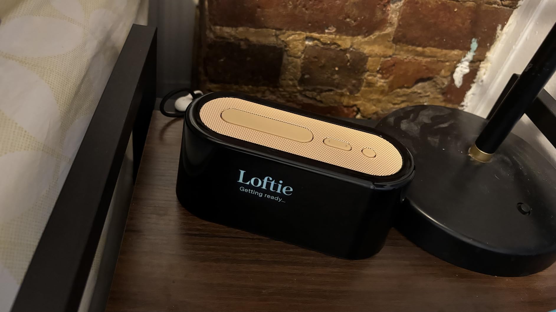 Loftie Alarm Clock with Sound Machine – Smart Alarm Clock with Light, White Noise, Bluetooth Speaker, Night Light Sound Machine, 100+ Sounds, Blackout Mode, No WiFi Mode, Optional Subscription - Black Customer Review Loftie Alarm Clock with Sound Machine – Smart Alarm Clock with Light, White Noise, Bluetooth Speaker, Night Light Sound Machine, 100+ Sounds, Blackout Mode, No WiFi Mode, Optional Subscription - Black - Customer Photo 1