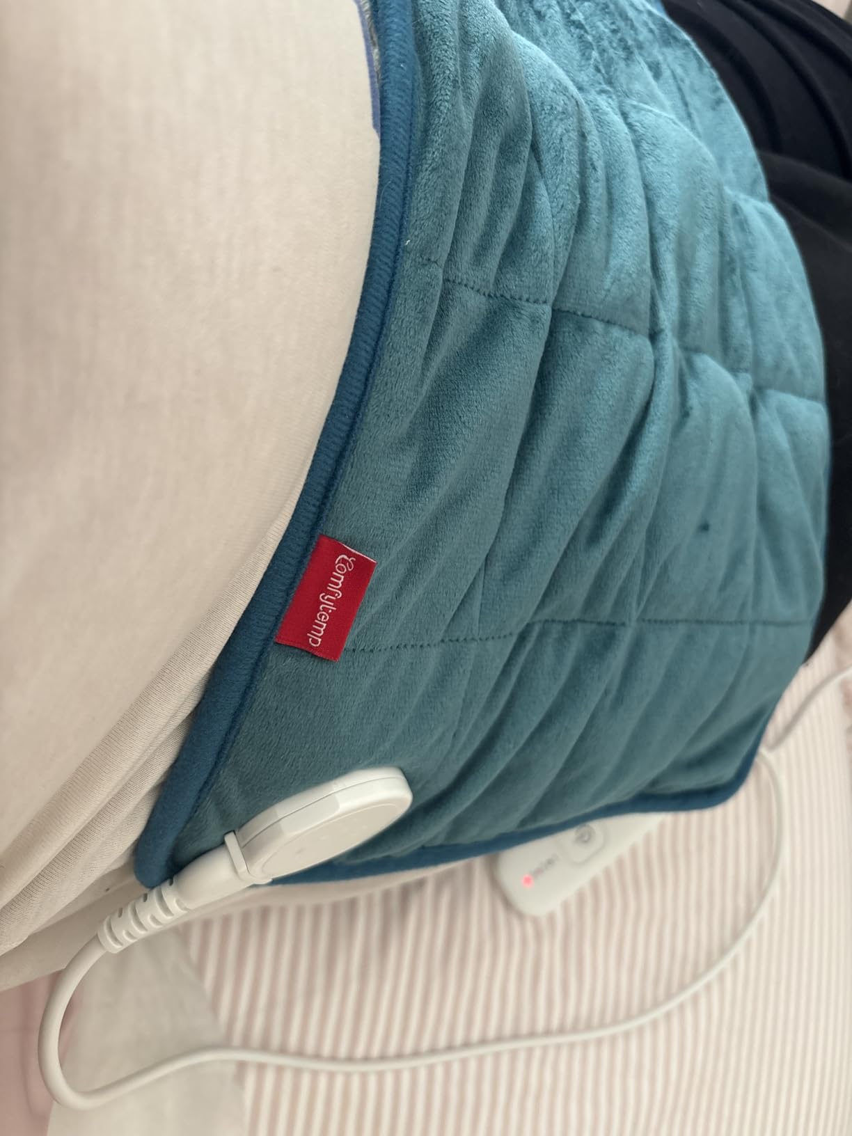 Comfytemp Weighted Heating Pad for Back & Period, FSA Eligible Electric Heat Pad, Valentines Day Birthday Gifts for Mom Dad Women Men, 2.2 lb HSA Approved Neck Shoulder Heated Pad, 2H Auto-Off, 12x24 Customer Review Comfytemp Weighted Heating Pad for Back & Period, FSA Eligible Electric Heat Pad, Valentines Day Birthday Gifts for Mom Dad Women Men, 2.2 lb HSA Approved Neck Shoulder Heated Pad, 2H Auto-Off, 12x24 - Customer Photo 1