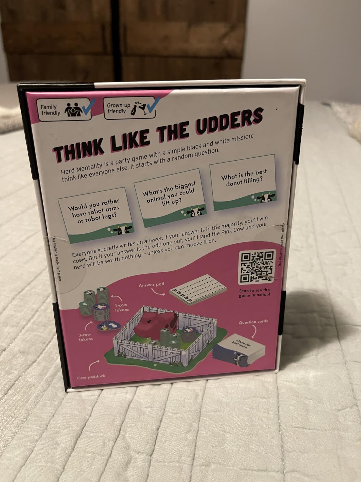 Herd Mentality: Udderly Funny Family Board Game | Easy & Fun for Big Groups of 4-20 Players | Includes 20 Extra Exclusive Questions - Customer Photo 4