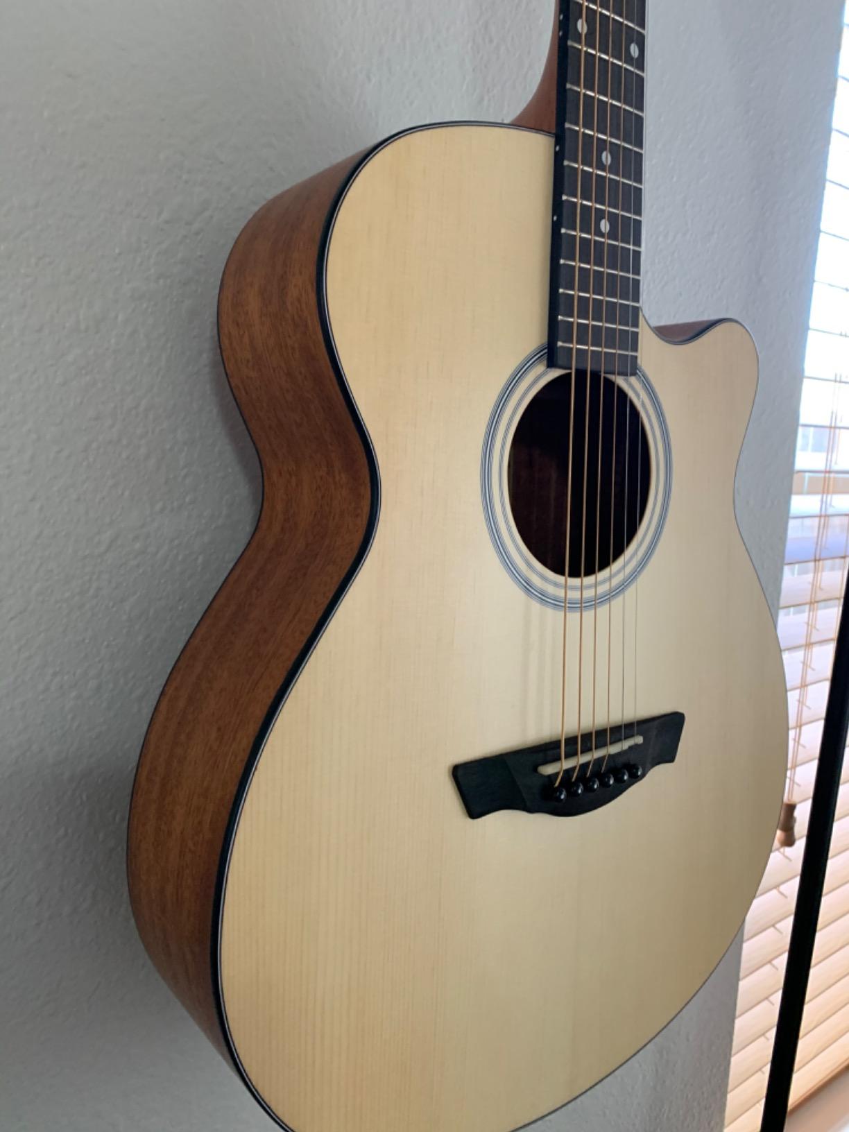 Donner 3/4 Acoustic Guitar Kit 36 Inch Dreadnought Acustica Guitarra Bundle for Beginner Adult Youth Travel With Steel String Spruce Wood Gig Bag Tuner Pickguard Right Hand Customer Review Donner 3/4 Acoustic Guitar Kit 36 Inch Dreadnought Acustica Guitarra Bundle for Beginner Adult Youth Travel With Steel String Spruce Wood Gig Bag Tuner Pickguard Right Hand - Customer Photo 5